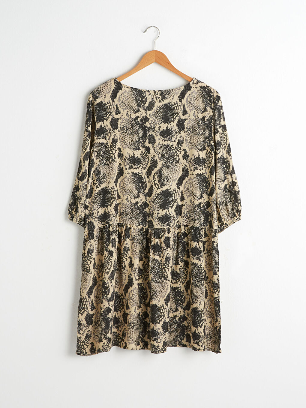 Принтті v мойынды тоқылған көйлек-7