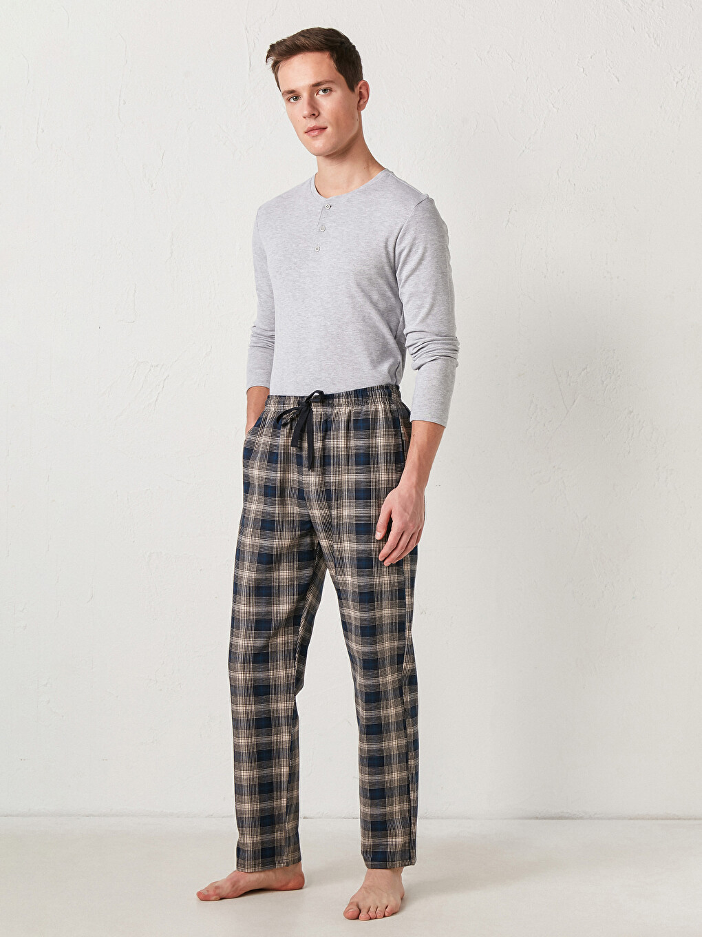 Standart Kalıp Ekose Pijama Alt