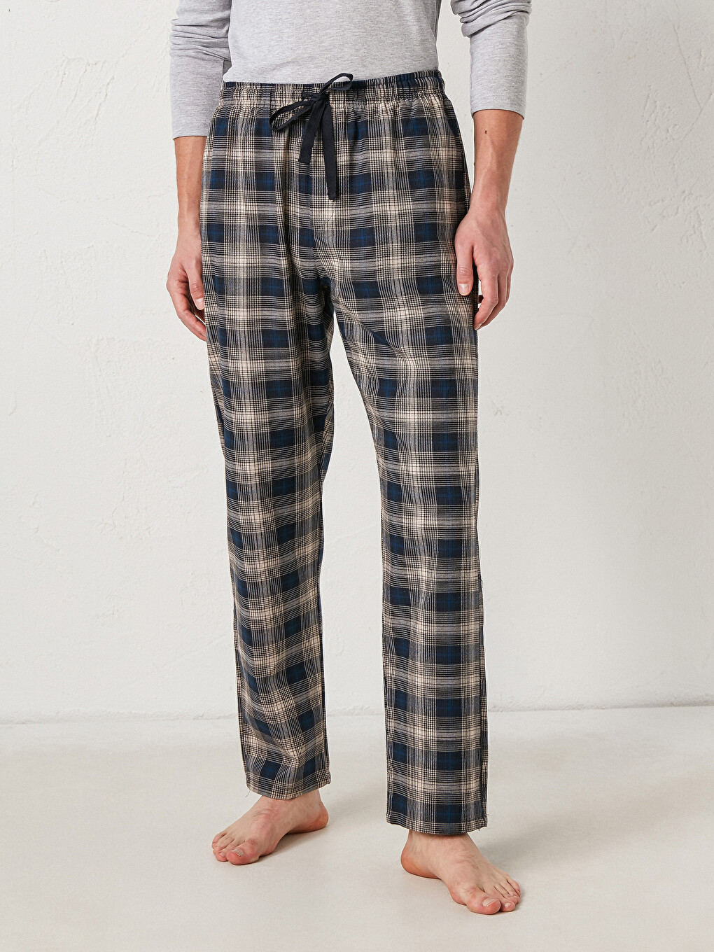 Standart Kalıp Ekose Pijama Alt-1