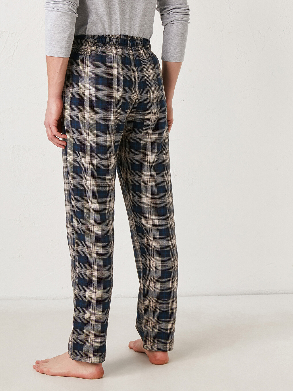 Standart Kalıp Ekose Pijama Alt-2