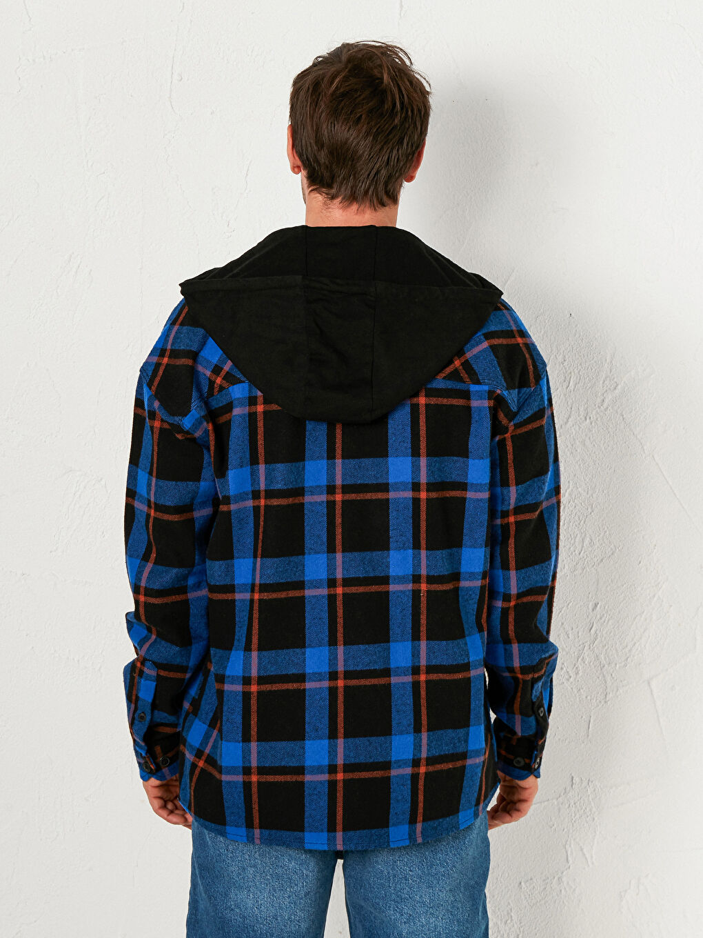 LCW Casual Oversize Uzun Kollu Ekose Erkek Oduncu Gömlek -0WIC59Z8-LN4