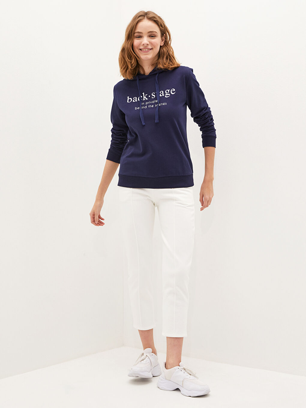 Sweat à Capuche Imprimé avec Slogan-2