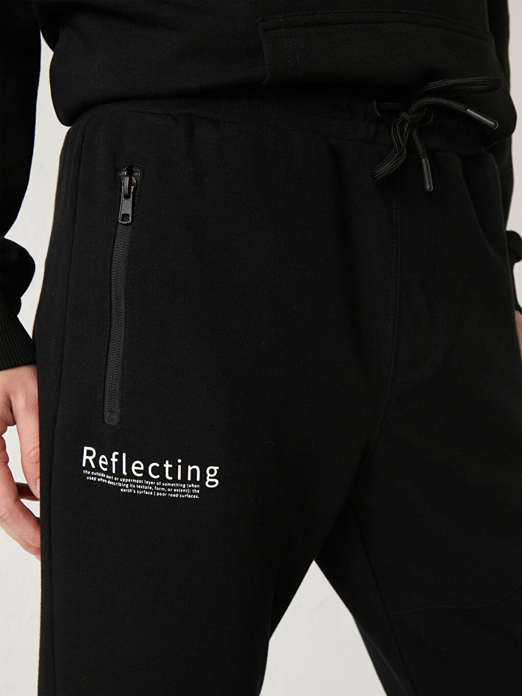 Siyah Slim Fit Jogger Eşofman Altı-4