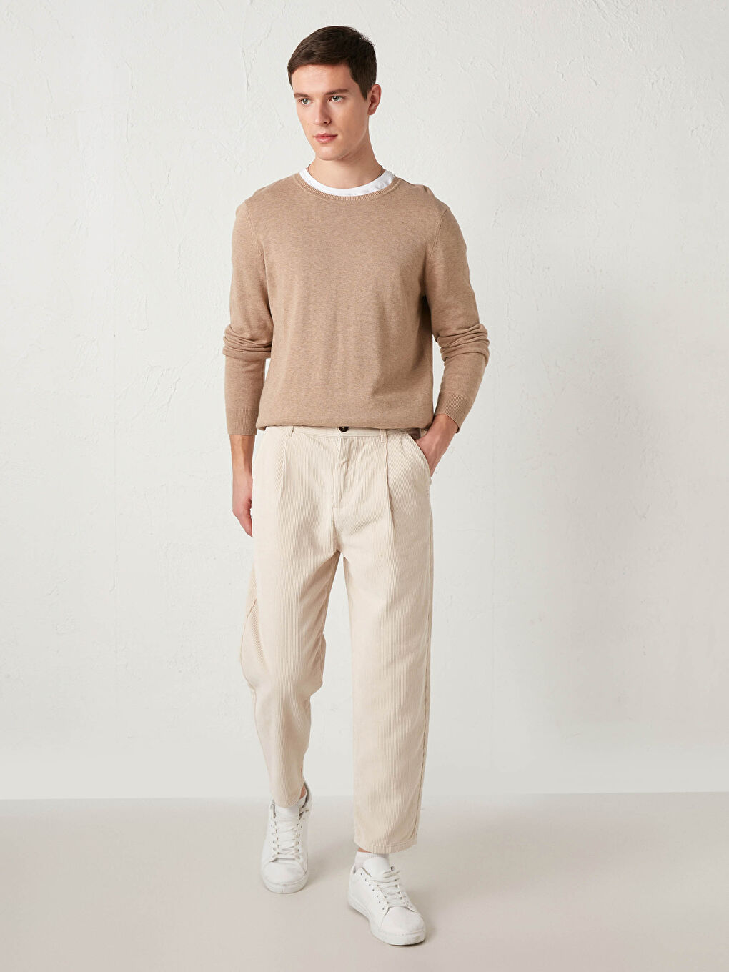 Regulär Geschnittene Samthosen-1