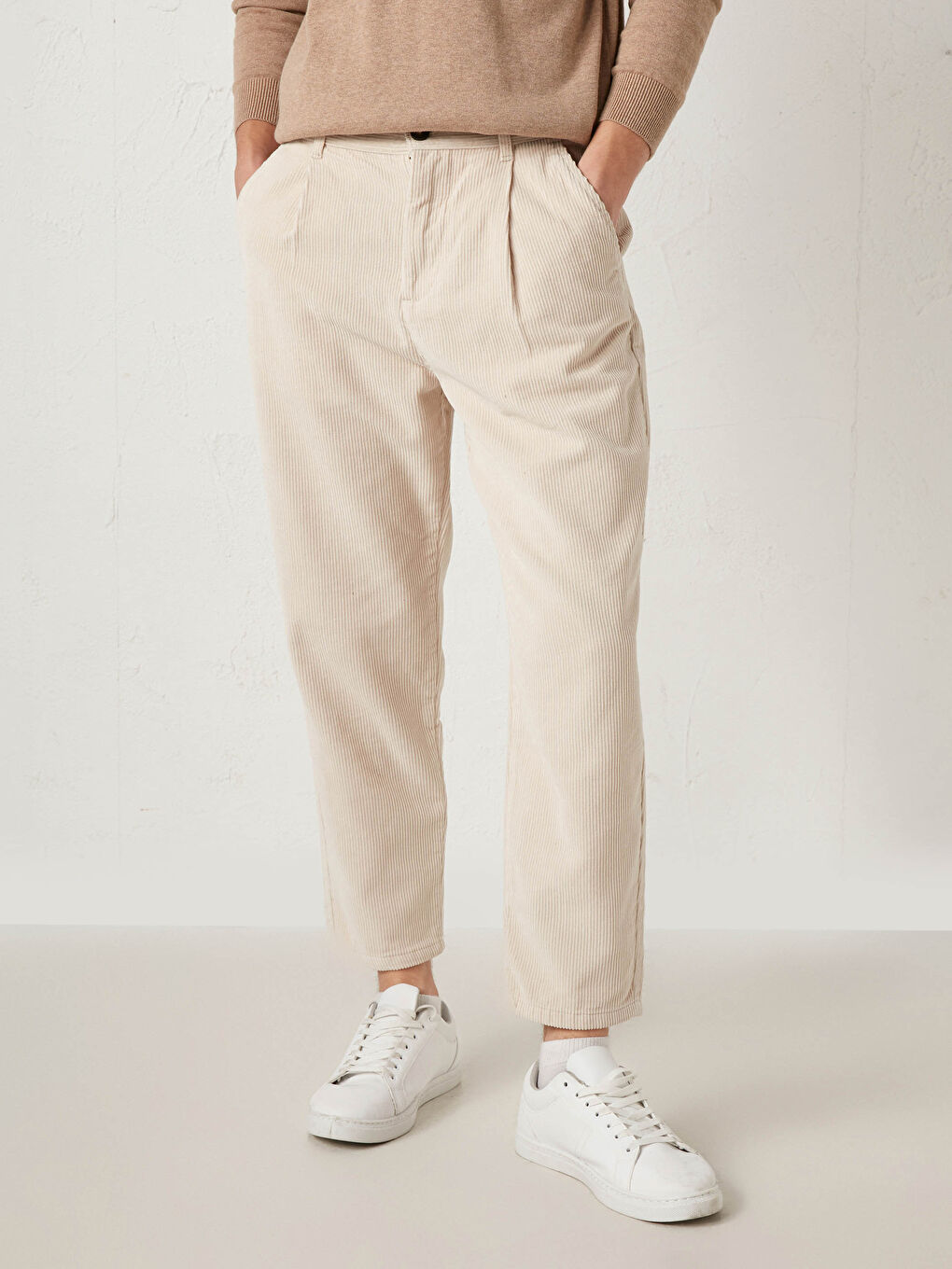 Regulär Geschnittene Samthosen-2