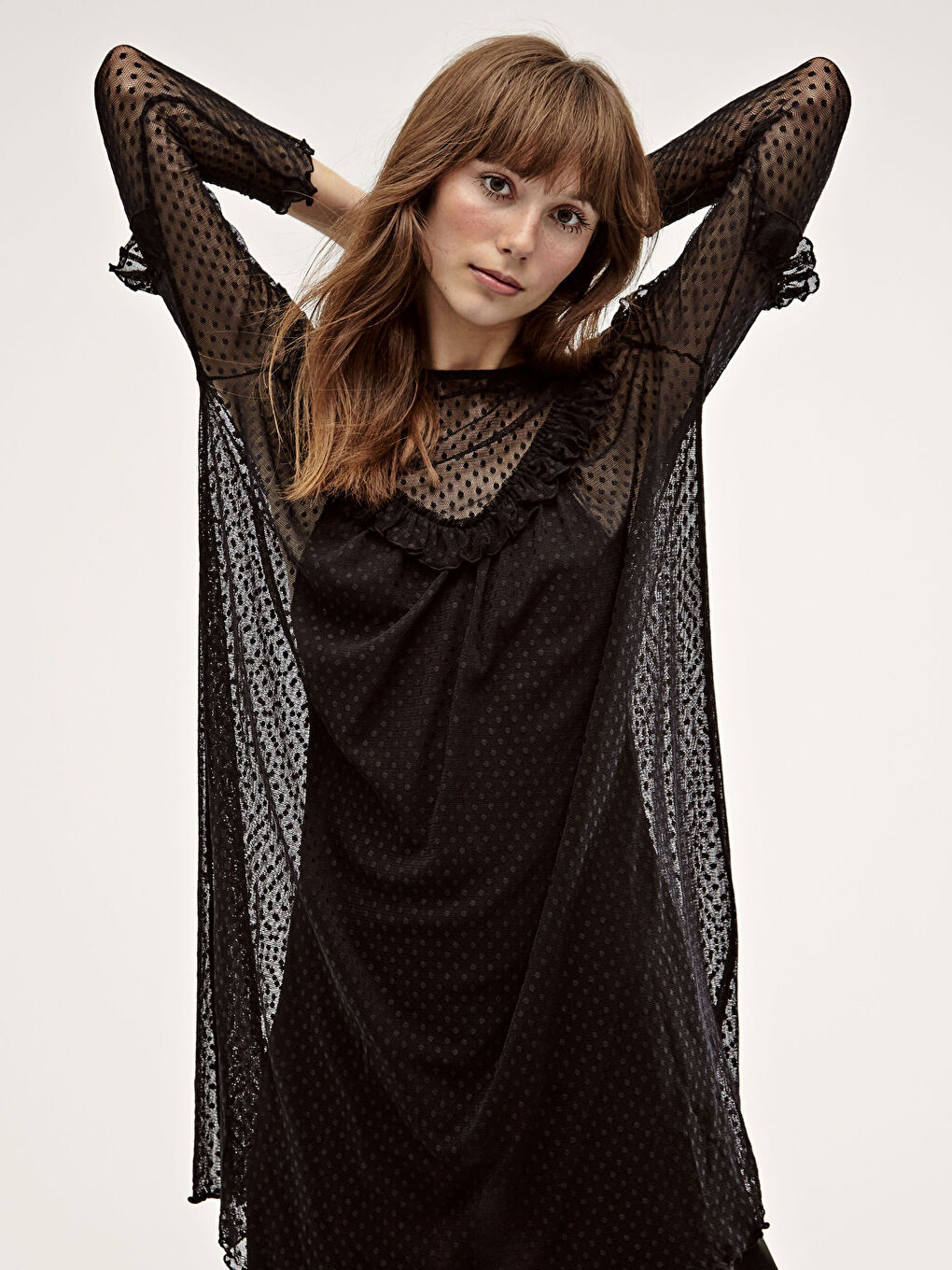 Long Sleeve Tulle Dress-7