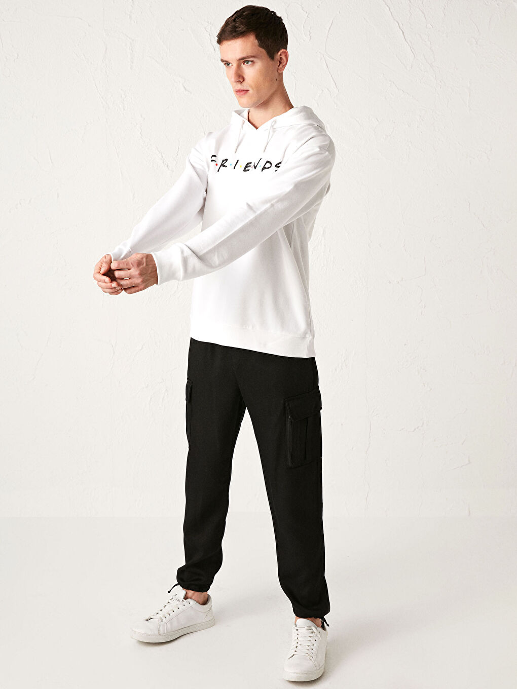 Hanorac Gros Imprimat Friends cu Glugă-1