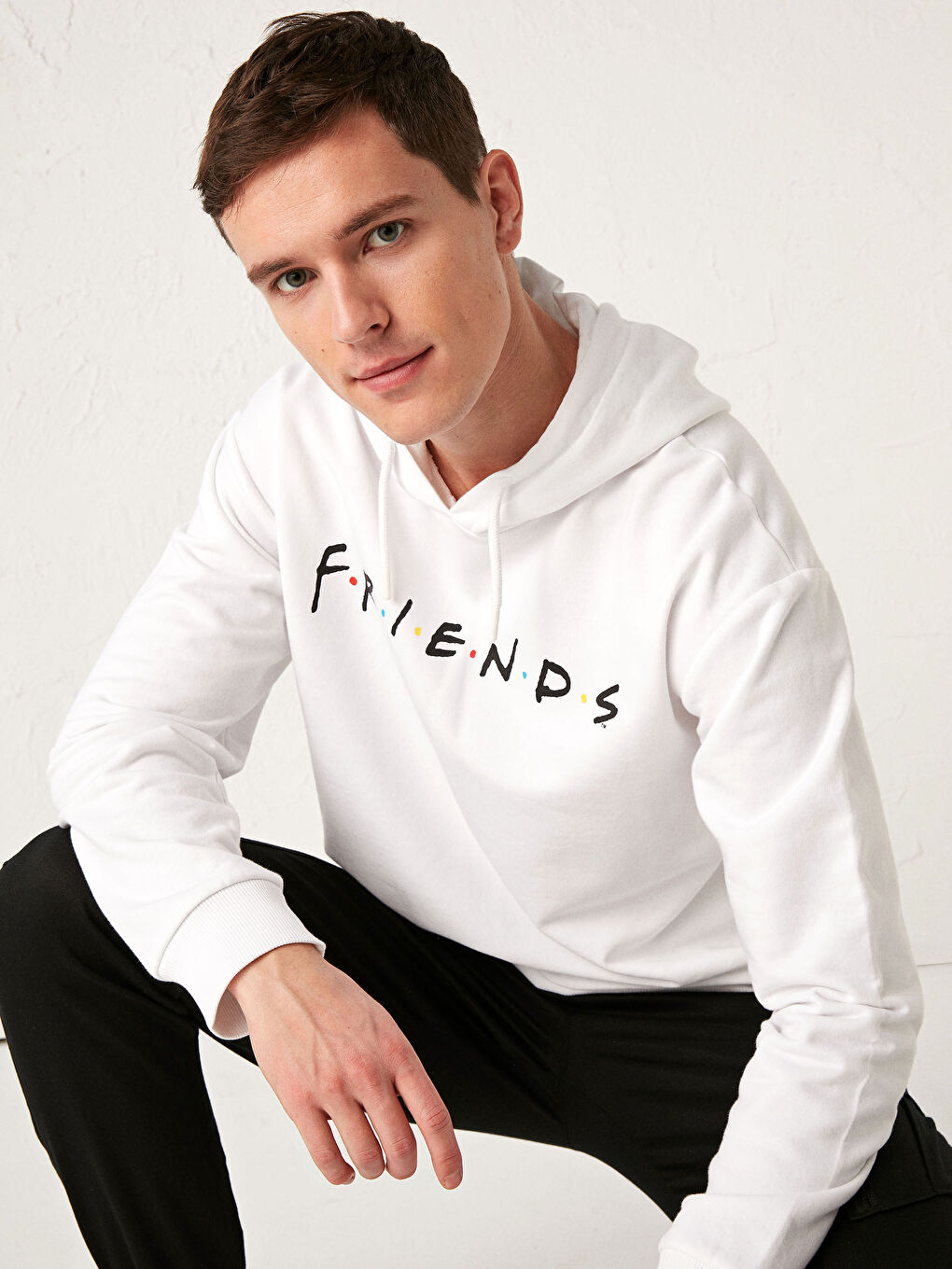 Hanorac Gros Imprimat Friends cu Glugă-4