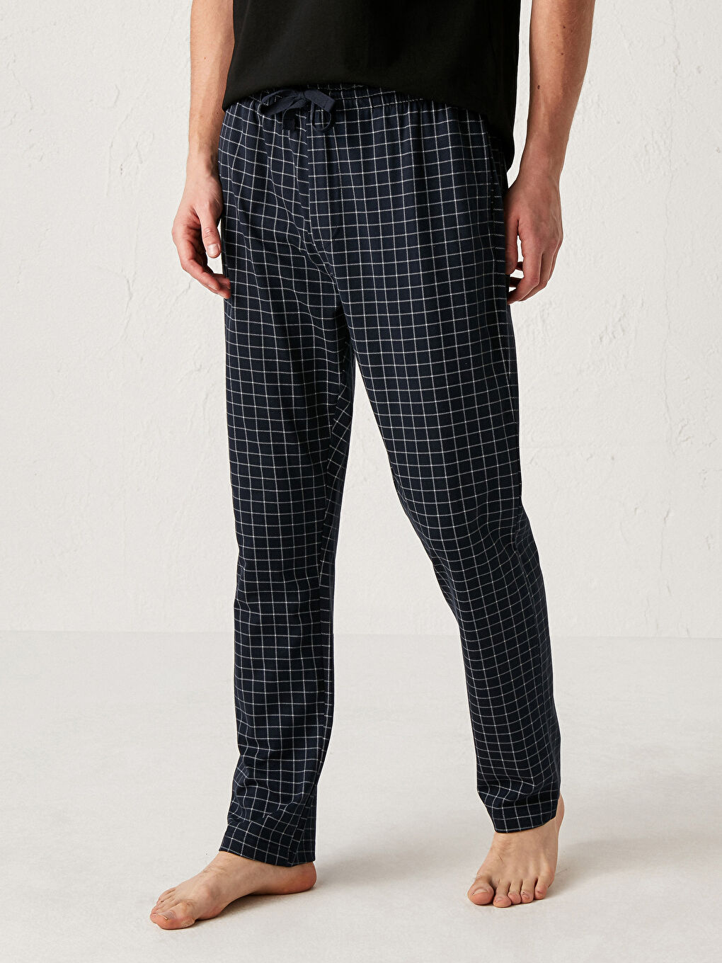 Regular Fit Plaid Pyjama Bottoms-1