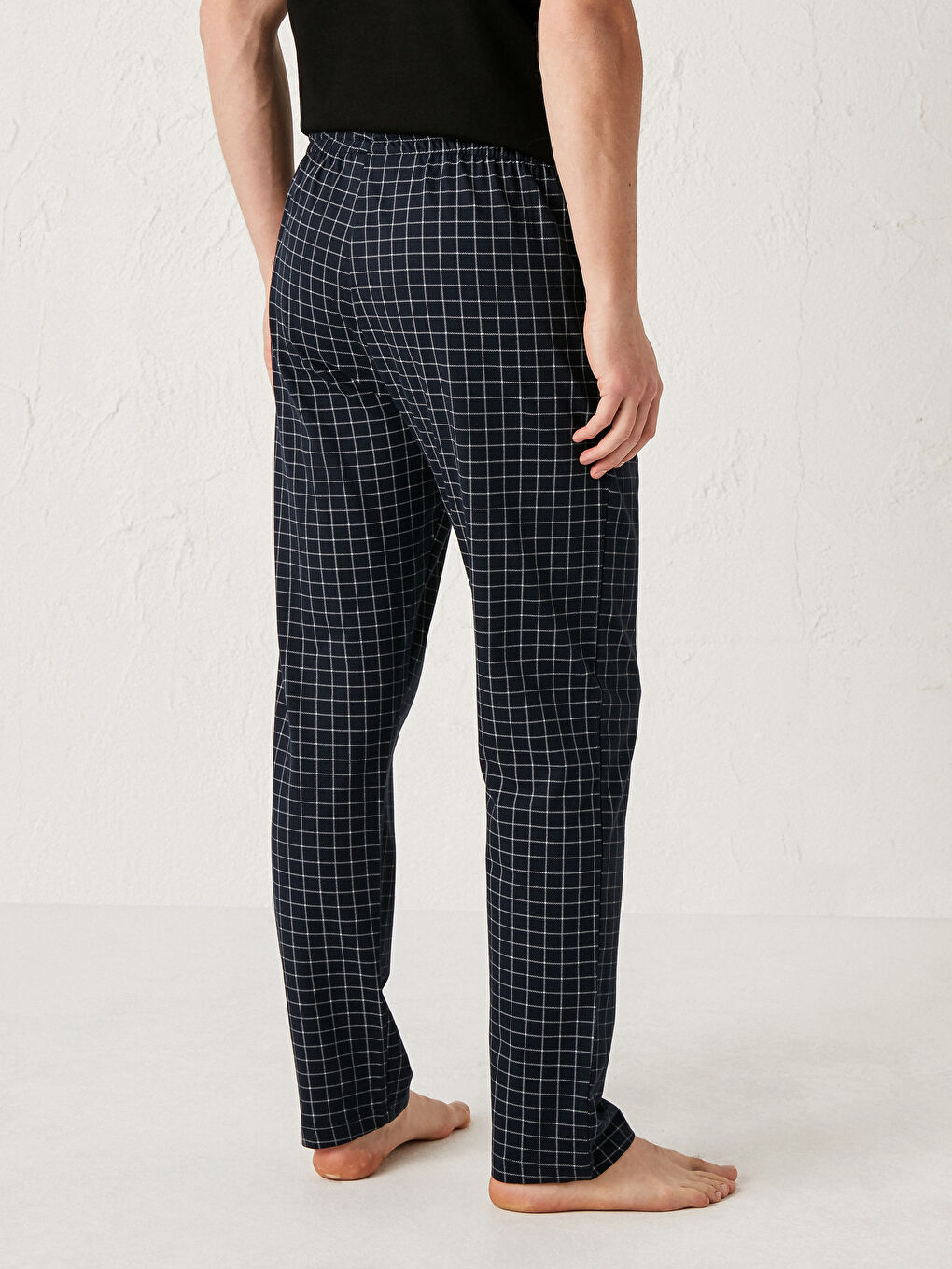 Regular Fit Plaid Pyjama Bottoms-2