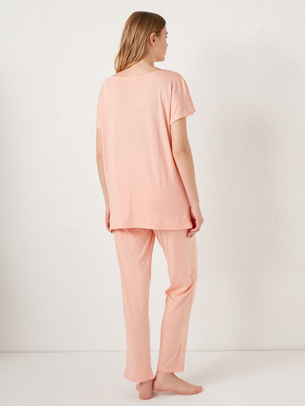 LCW DREAM Bisiklet Yaka İnce Modal Karışımlı Kadın Pijama Takımı -0WIF50Z8-G6K