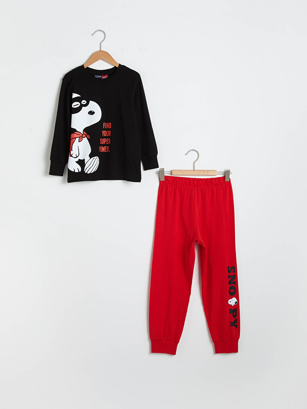 Ensemble de pyjama en coton imprimé Snoopy pour garçon