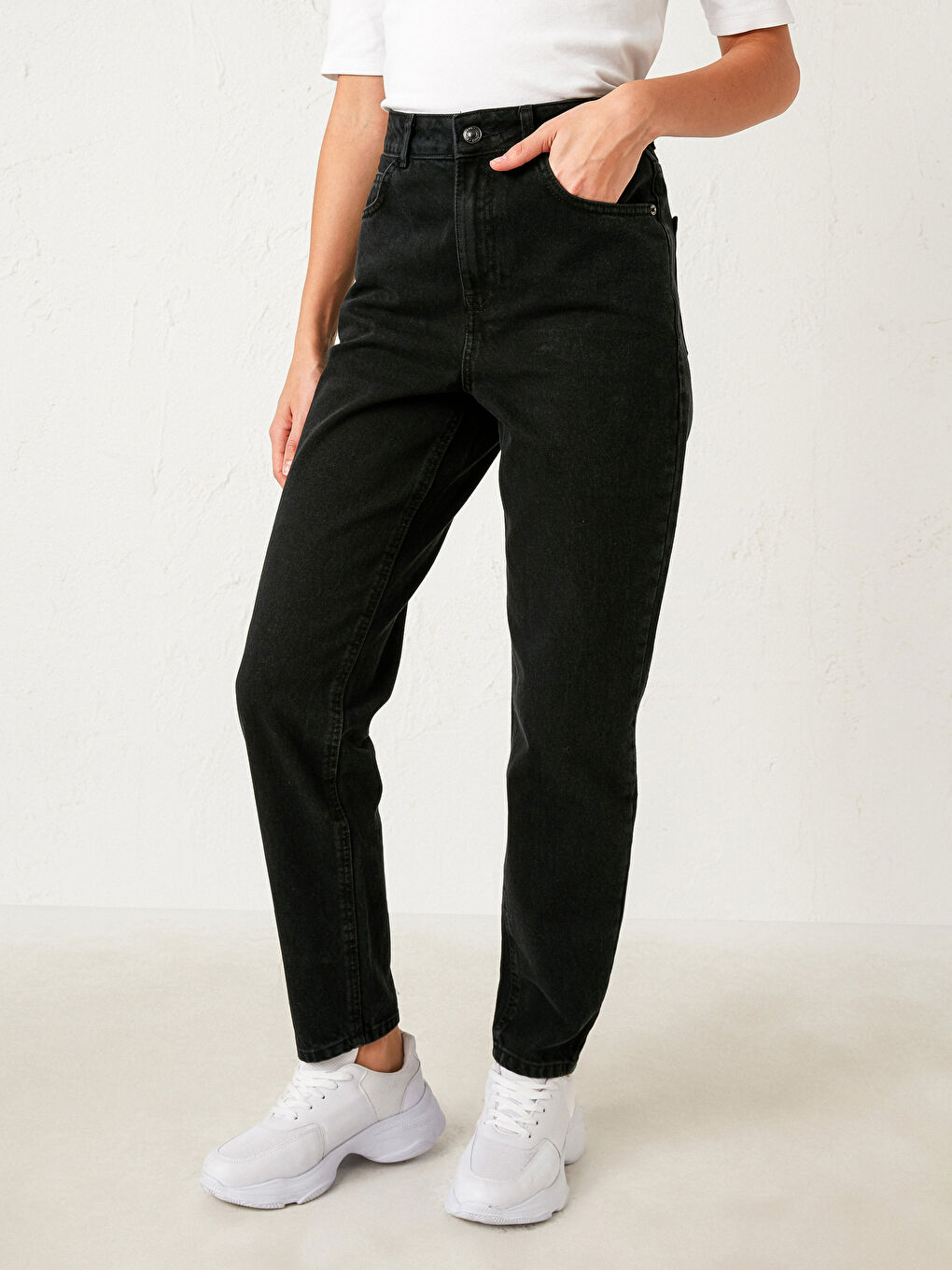 High Waist Mom Fit Women's Jeans-2