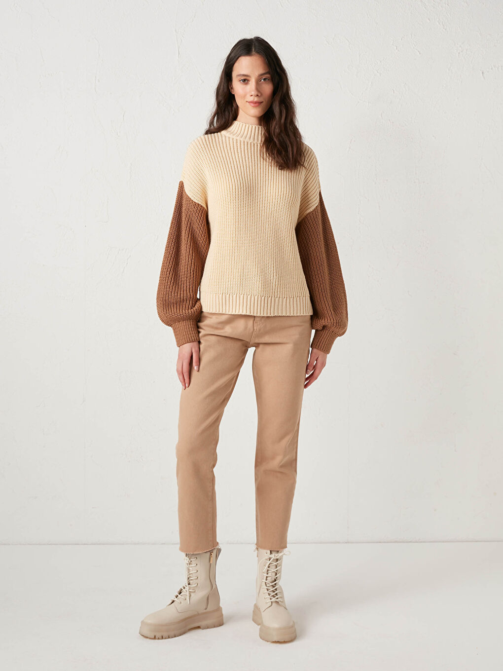 Mock Turtleneck Tricot Jumper-1