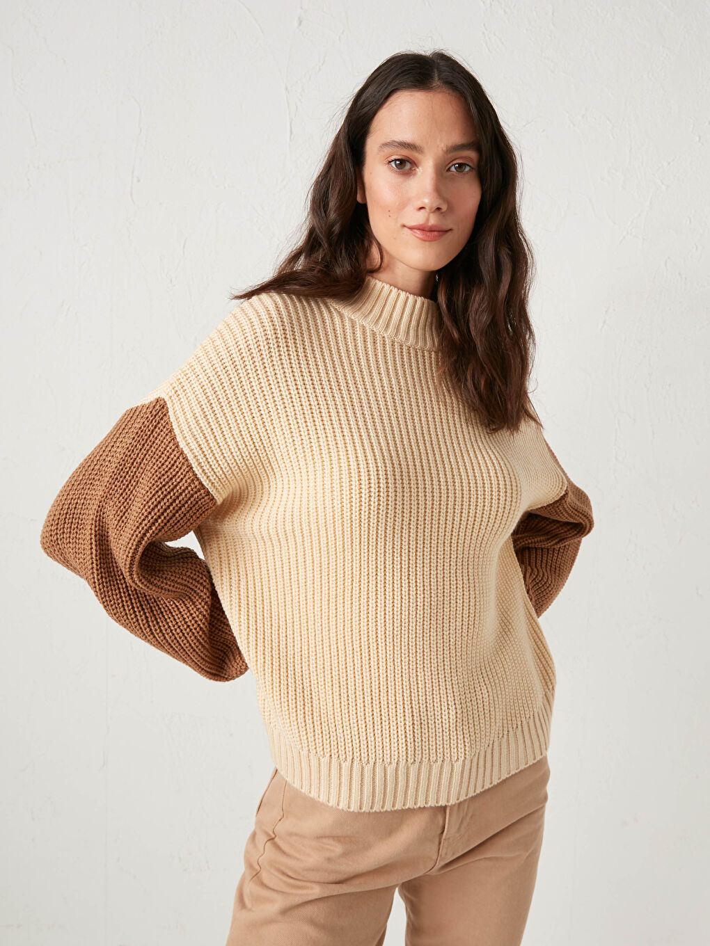 Mock Turtleneck Tricot Jumper-3