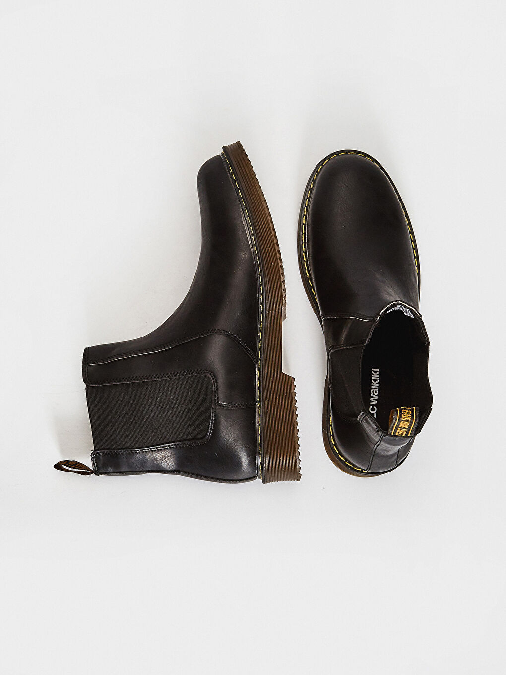 Siyah Erkek Yanları Lastikli Bot-4