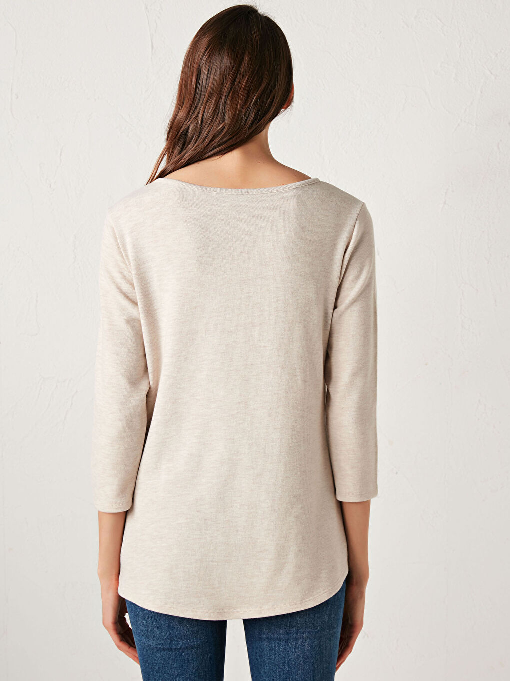 Crew Neck Embroidery Cotton T-Shirt-1