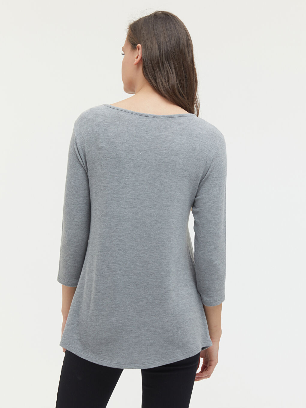 T-shirt imprimé avec slogan à col rond-3