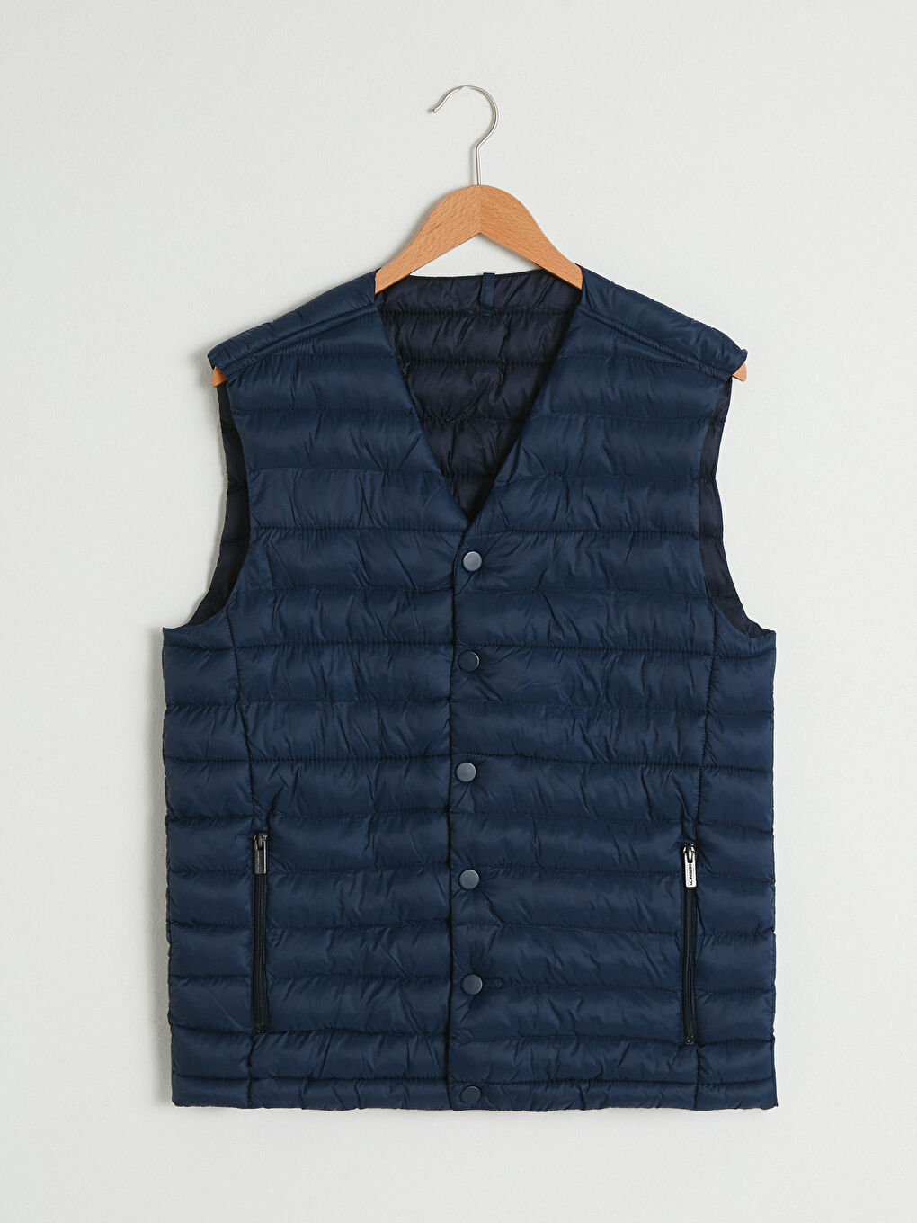 Lacivert Standart Kalıp V Yaka İnce Yelek-5