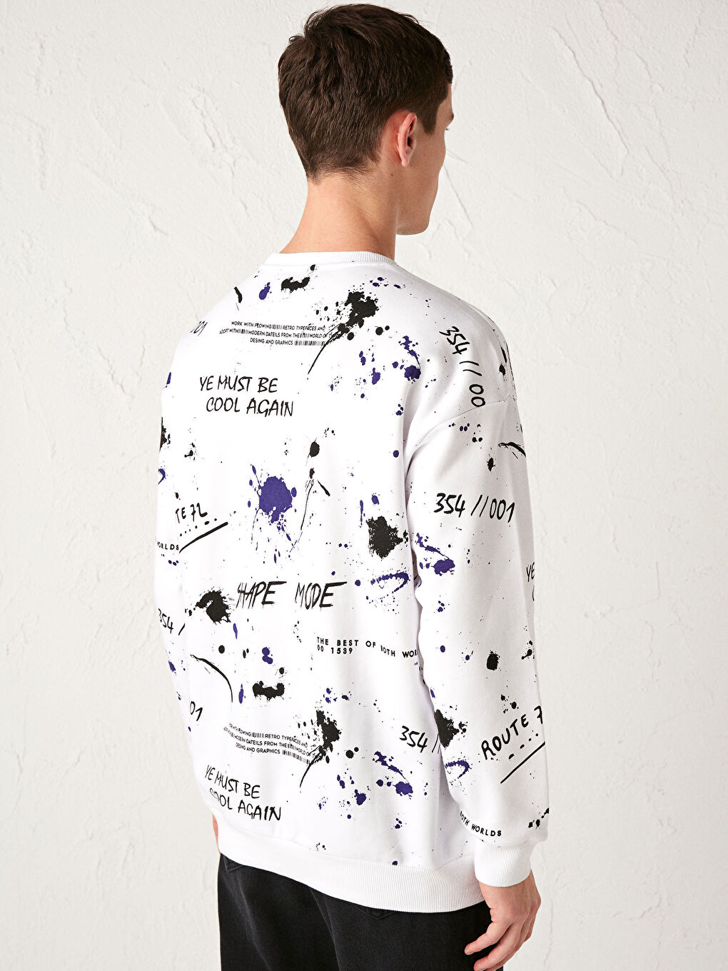 Oversize Sweatshirt mit Rundhalsausschnitt-2