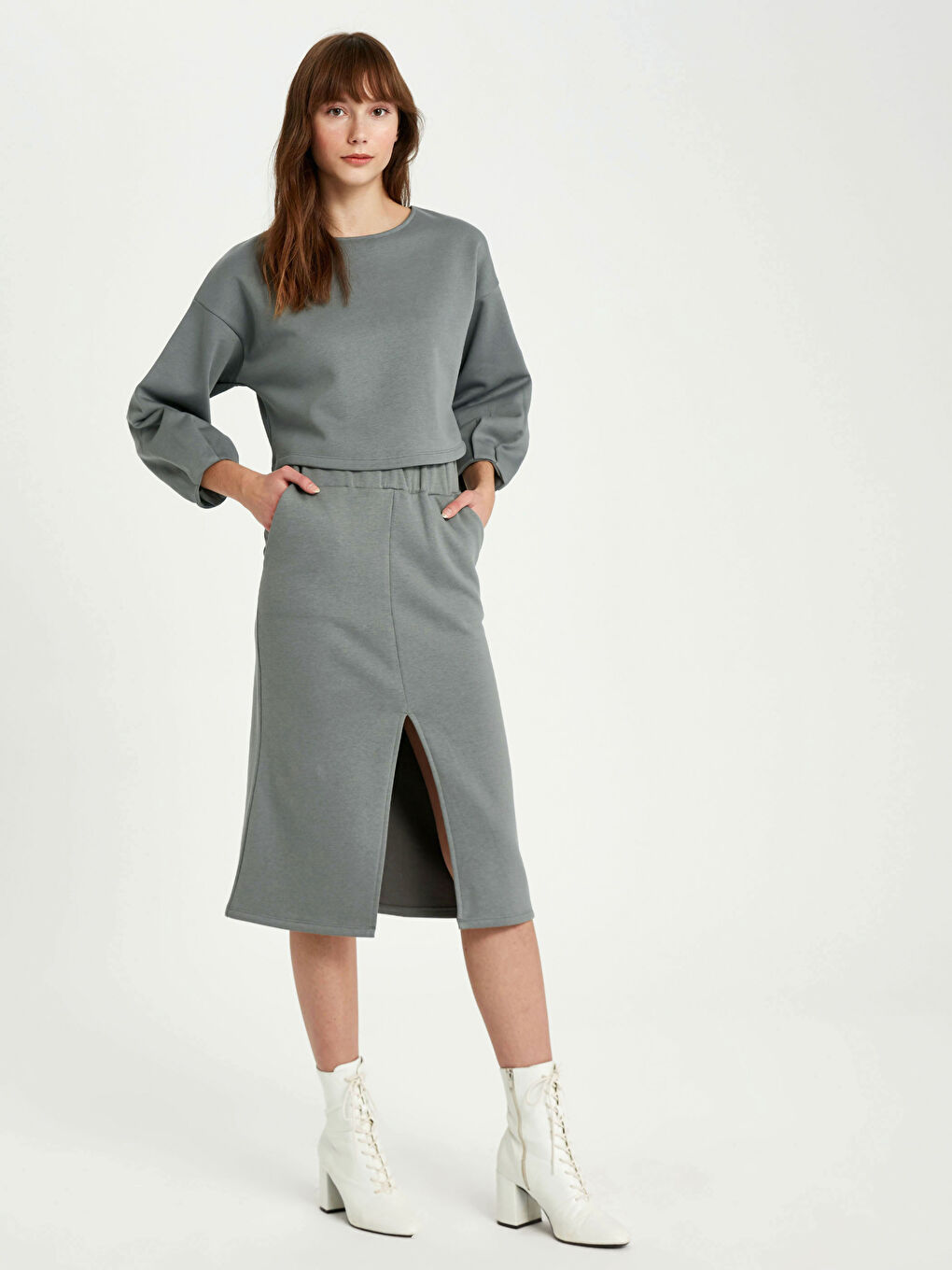 LCW Limited Women's Pencil Skirt With Slits -0WIJ29Z8-H0W