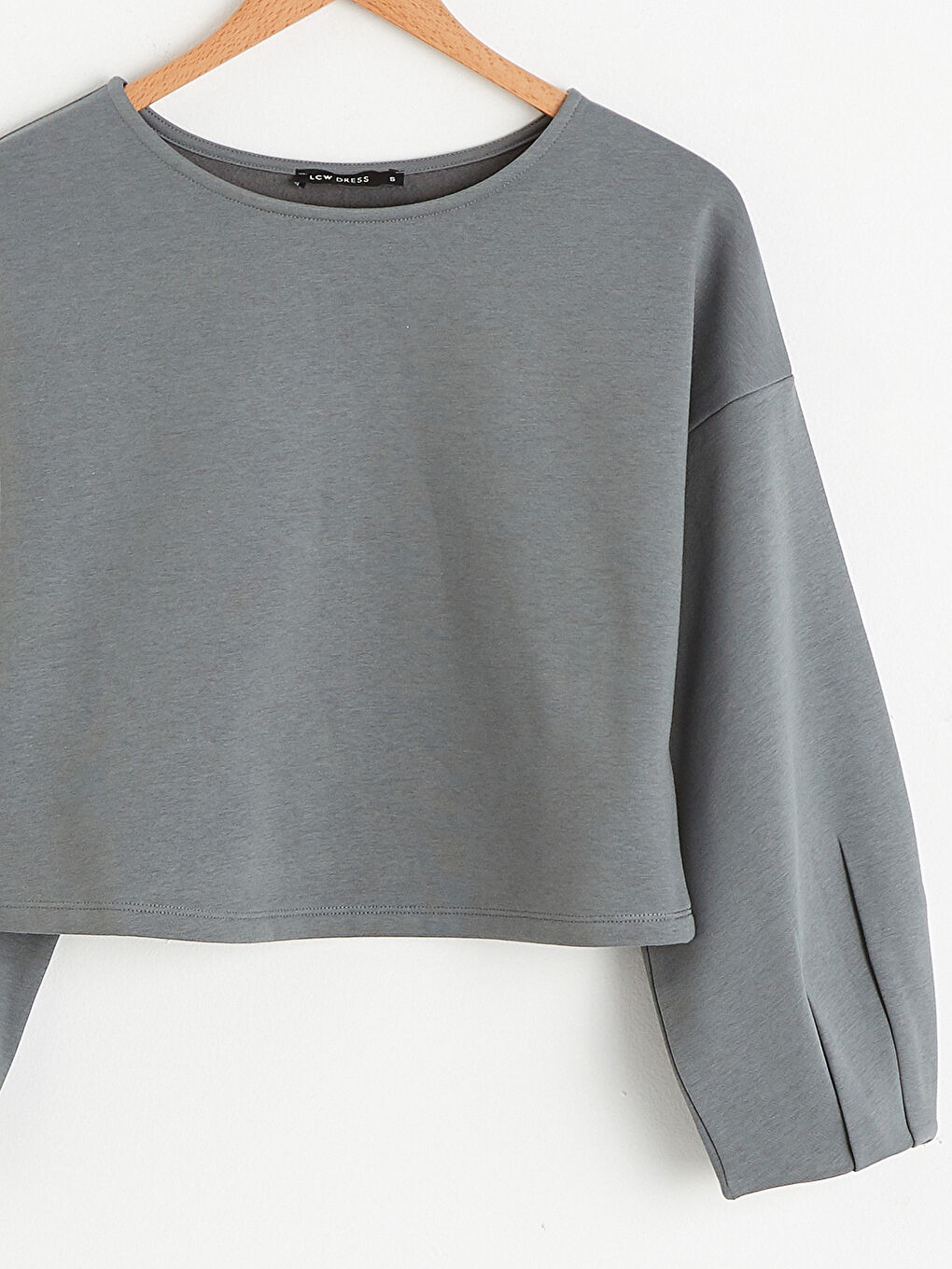 LCW Limited Rundhalsausschnitt Langarm Schlichtes Sweatshirt -0WIJ30Z8-H0W