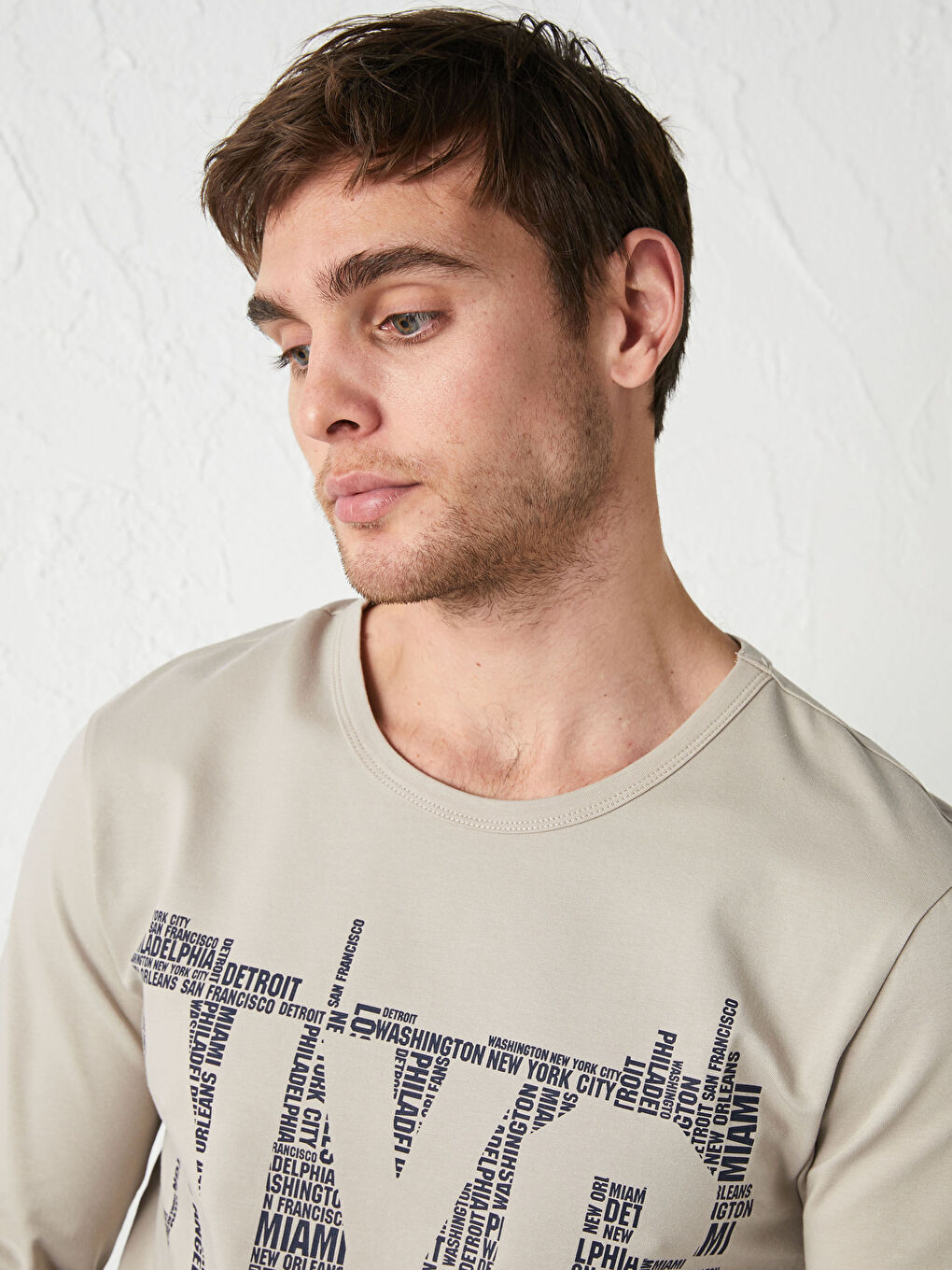 Bej Standart Kalıp Pijama Takımı-2