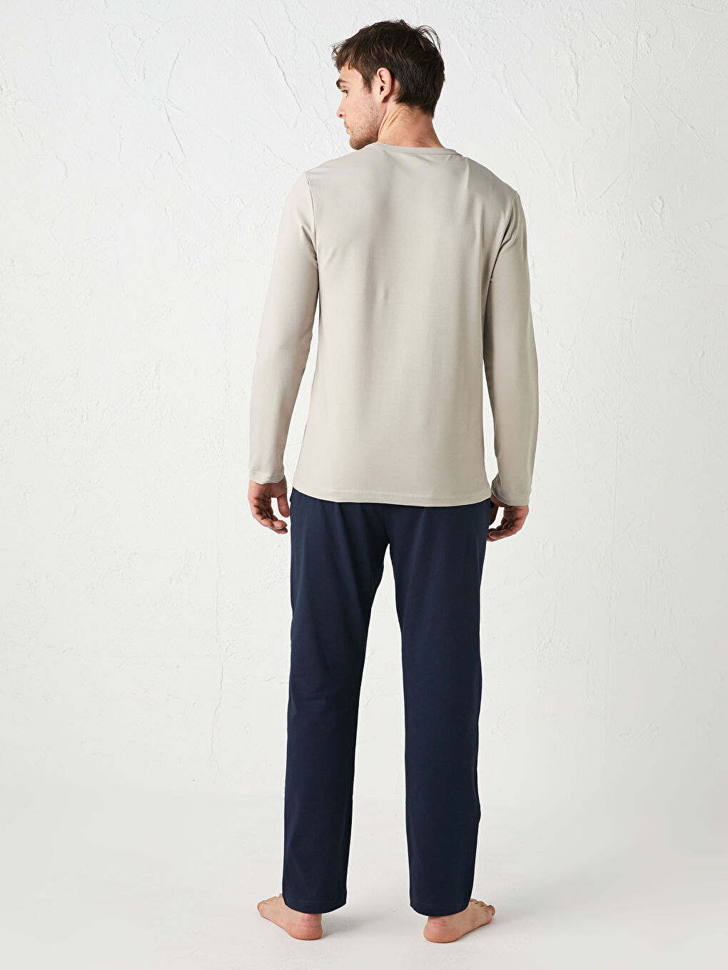 Bej Standart Kalıp Pijama Takımı-3