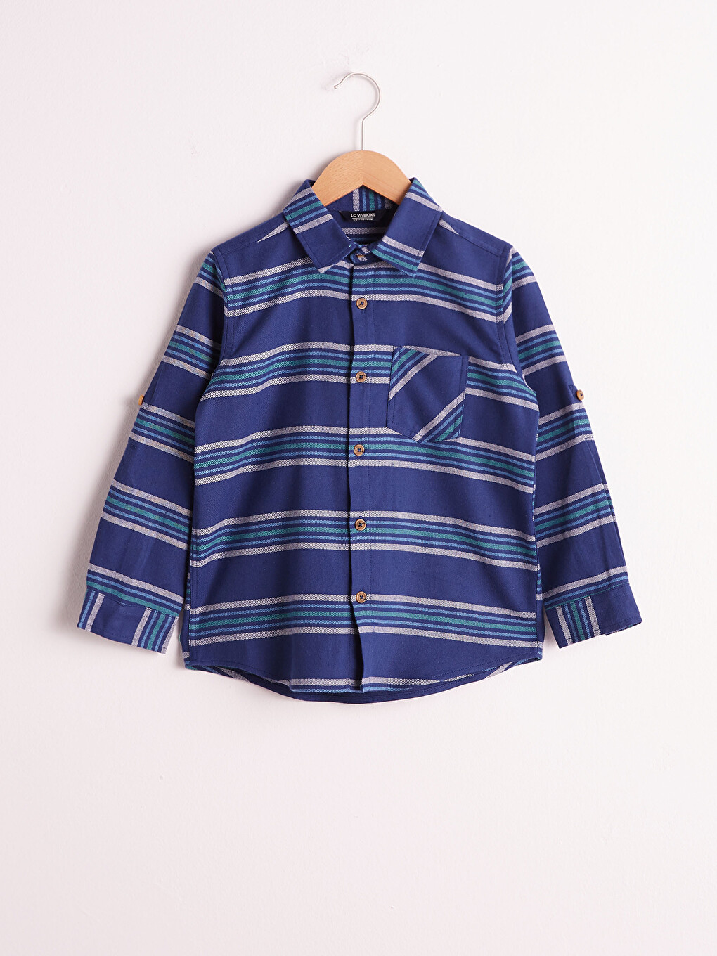 Boy's Striped Flannel Shirt