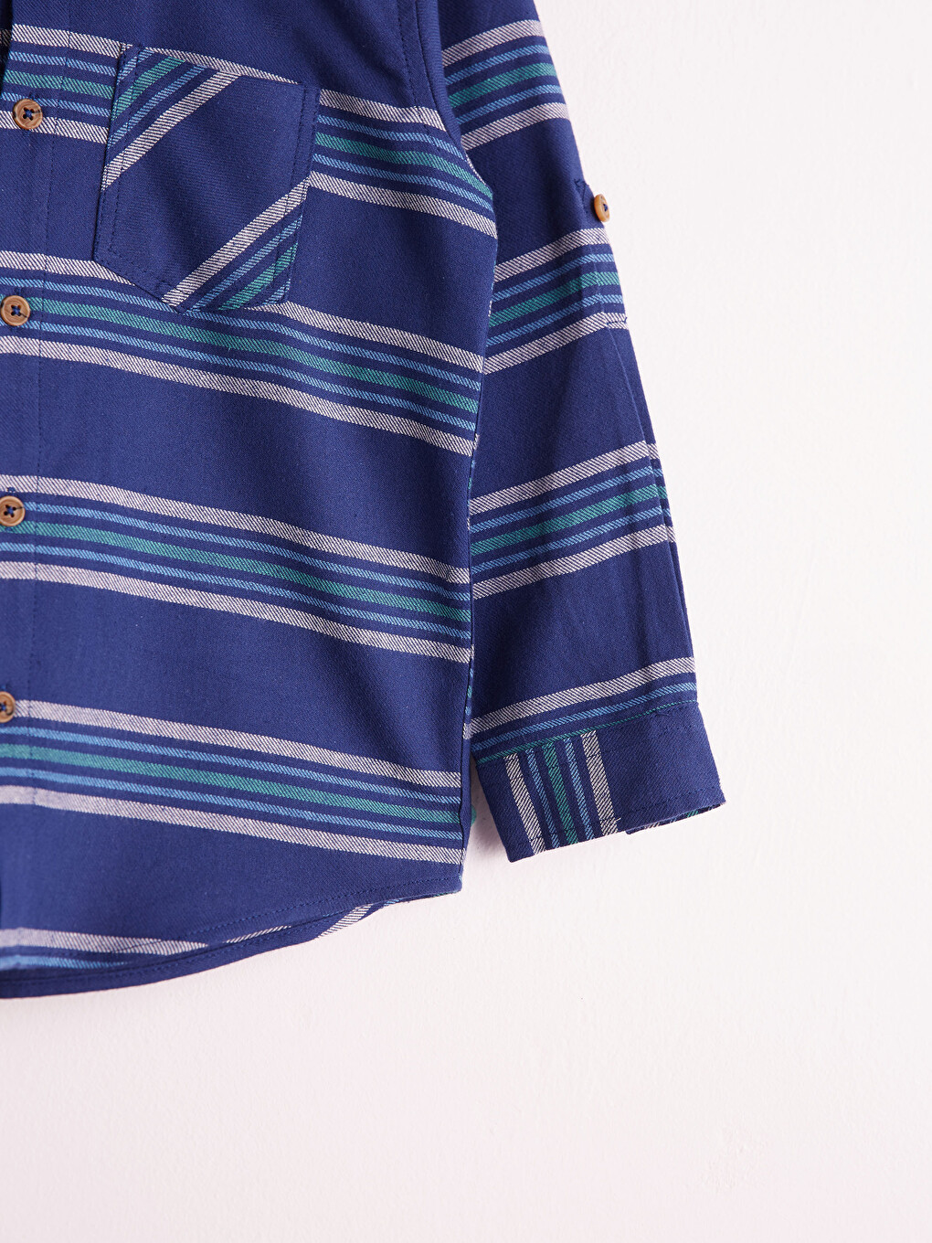 Boy's Striped Flannel Shirt-1