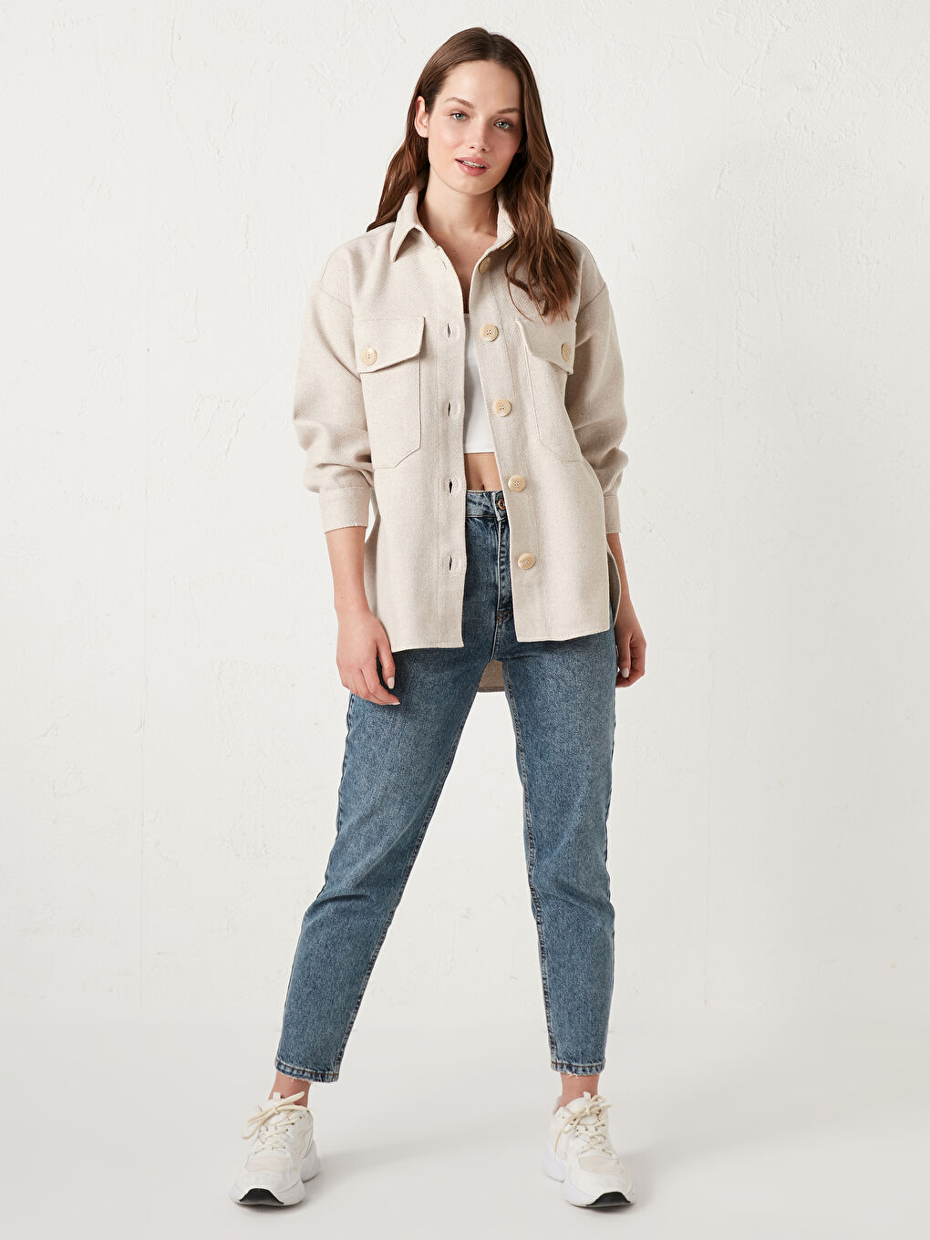 Chemise Femme Gabardine Manches Longues-2