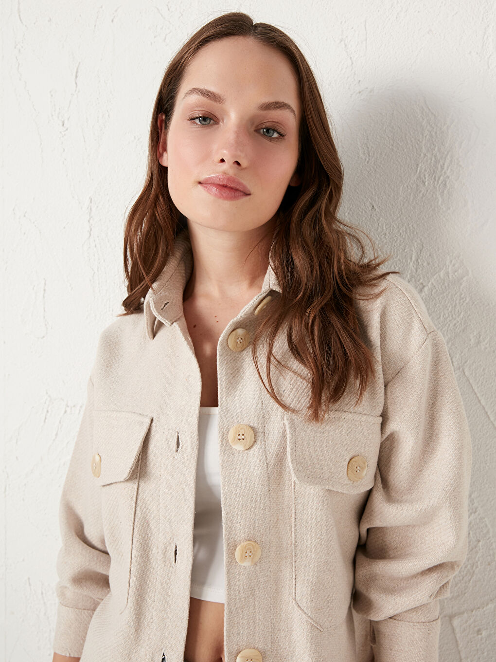 Chemise Femme Gabardine Manches Longues-3