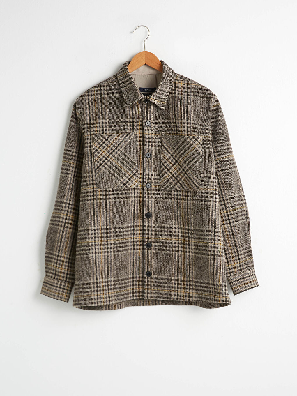 Comfortable Fit Thick Plaid Flannel Shirt Jacket-4