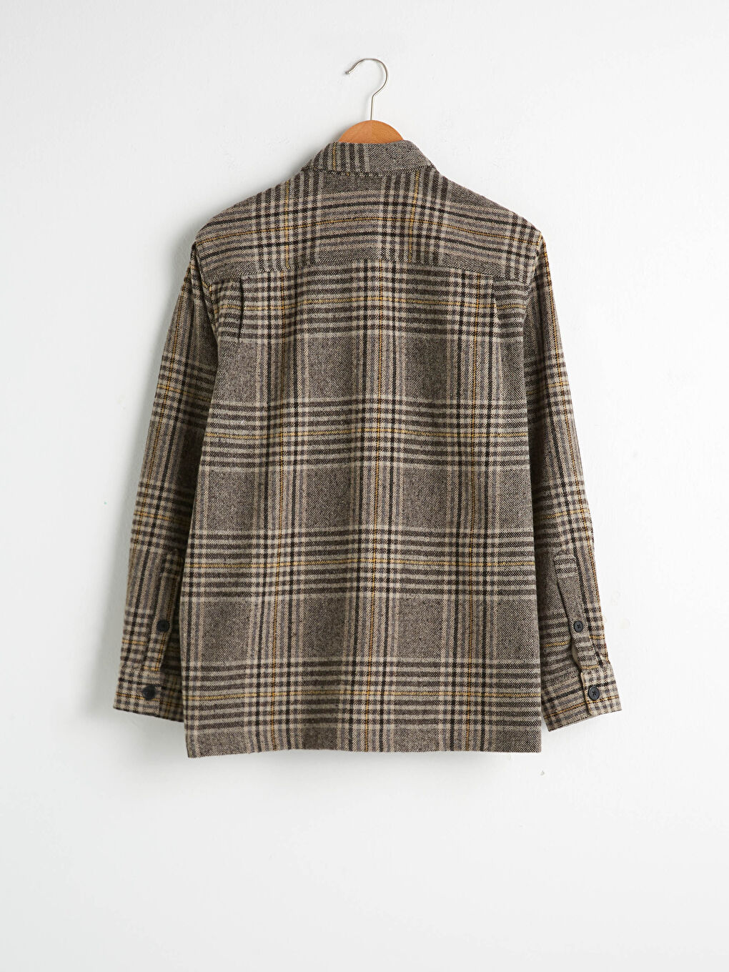 Comfortable Fit Thick Plaid Flannel Shirt Jacket-5