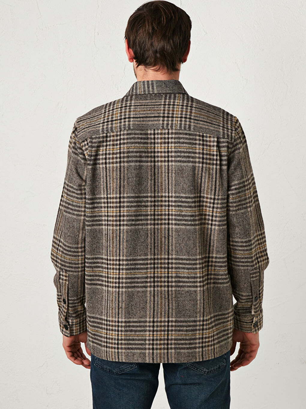 Comfortable Fit Thick Plaid Flannel Shirt Jacket-3