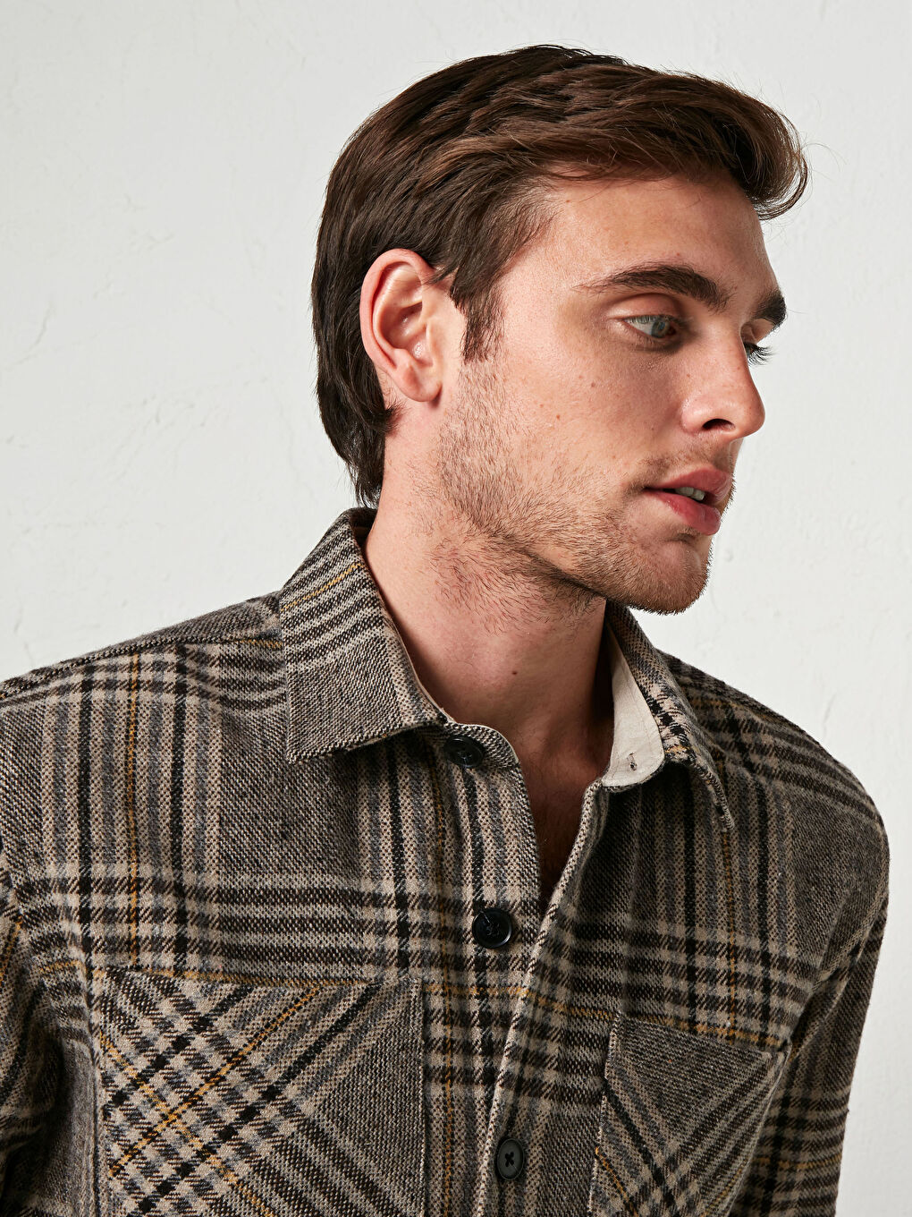 Comfortable Fit Thick Plaid Flannel Shirt Jacket