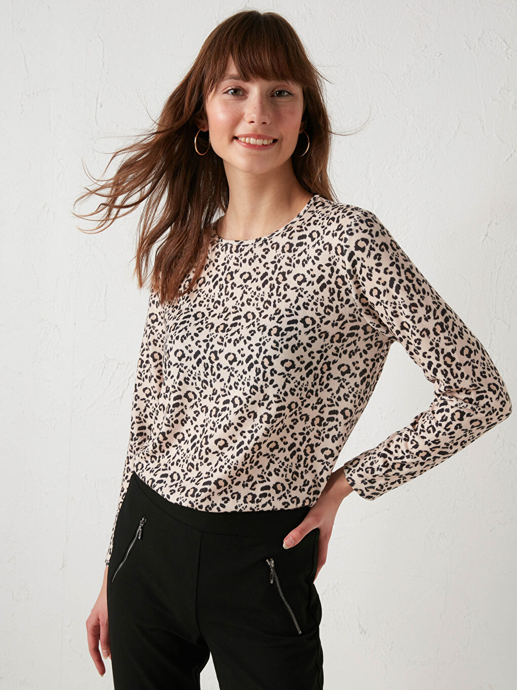Leopard Figured T-Shirt-1