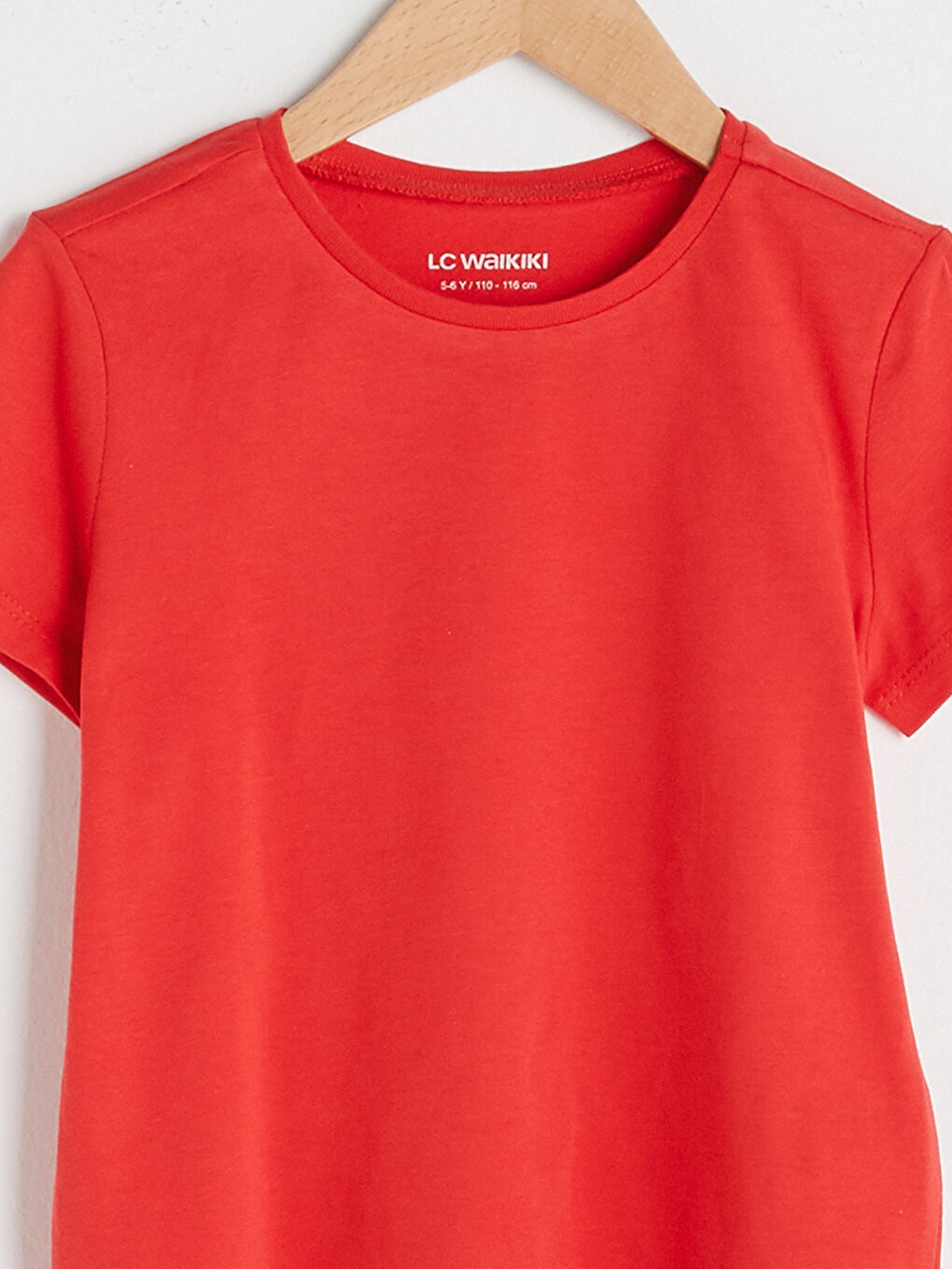 Базовая хлопковая футболка с короткими рукавами и круглым вырезом для девочек-2