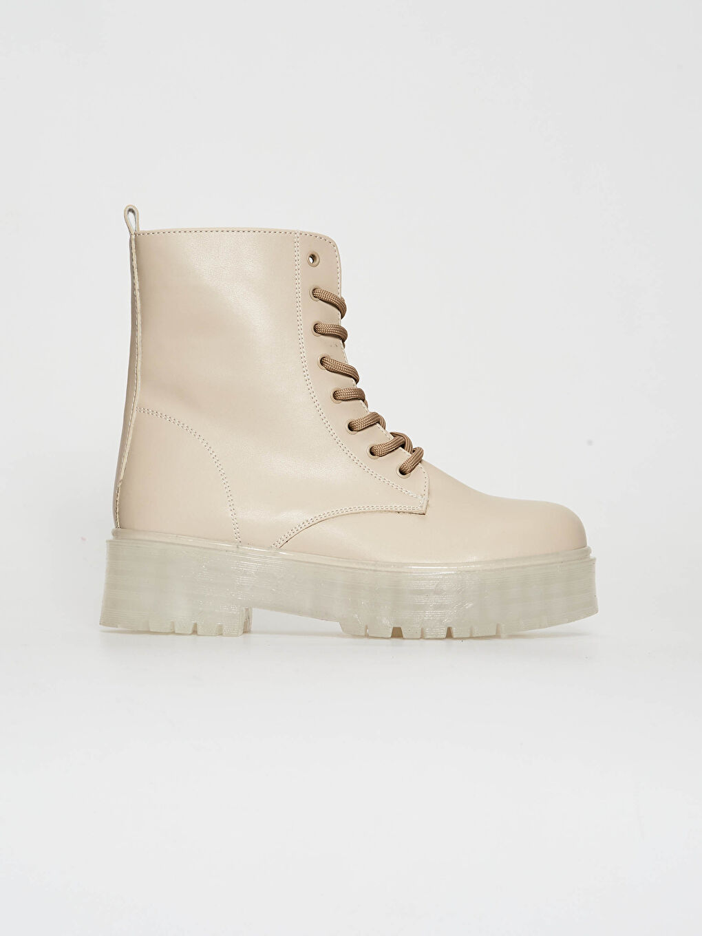 Bottes à Semelle Épaisse à Lacets pour Femmes-9