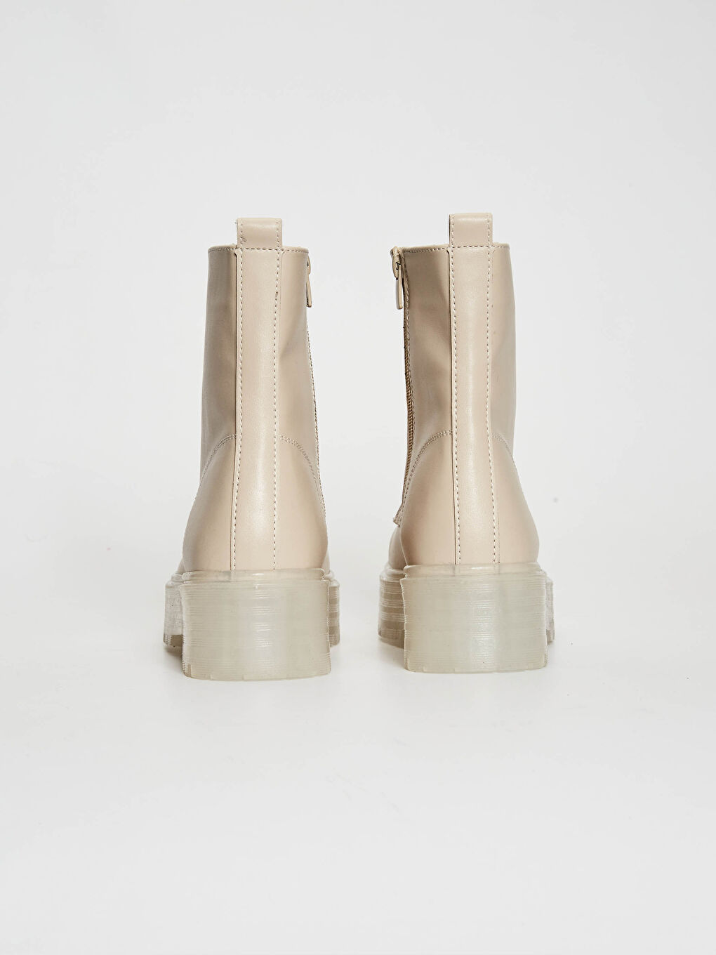 Bottes à Semelle Épaisse à Lacets pour Femmes-6