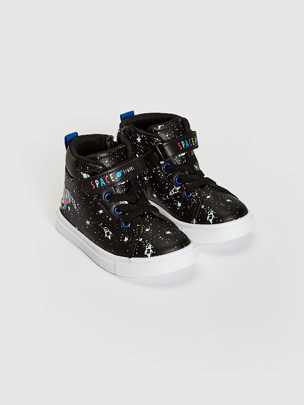 Siyah Erkek Bebek Cırt Cırtlı Günlük Bilekli Ayakkabı