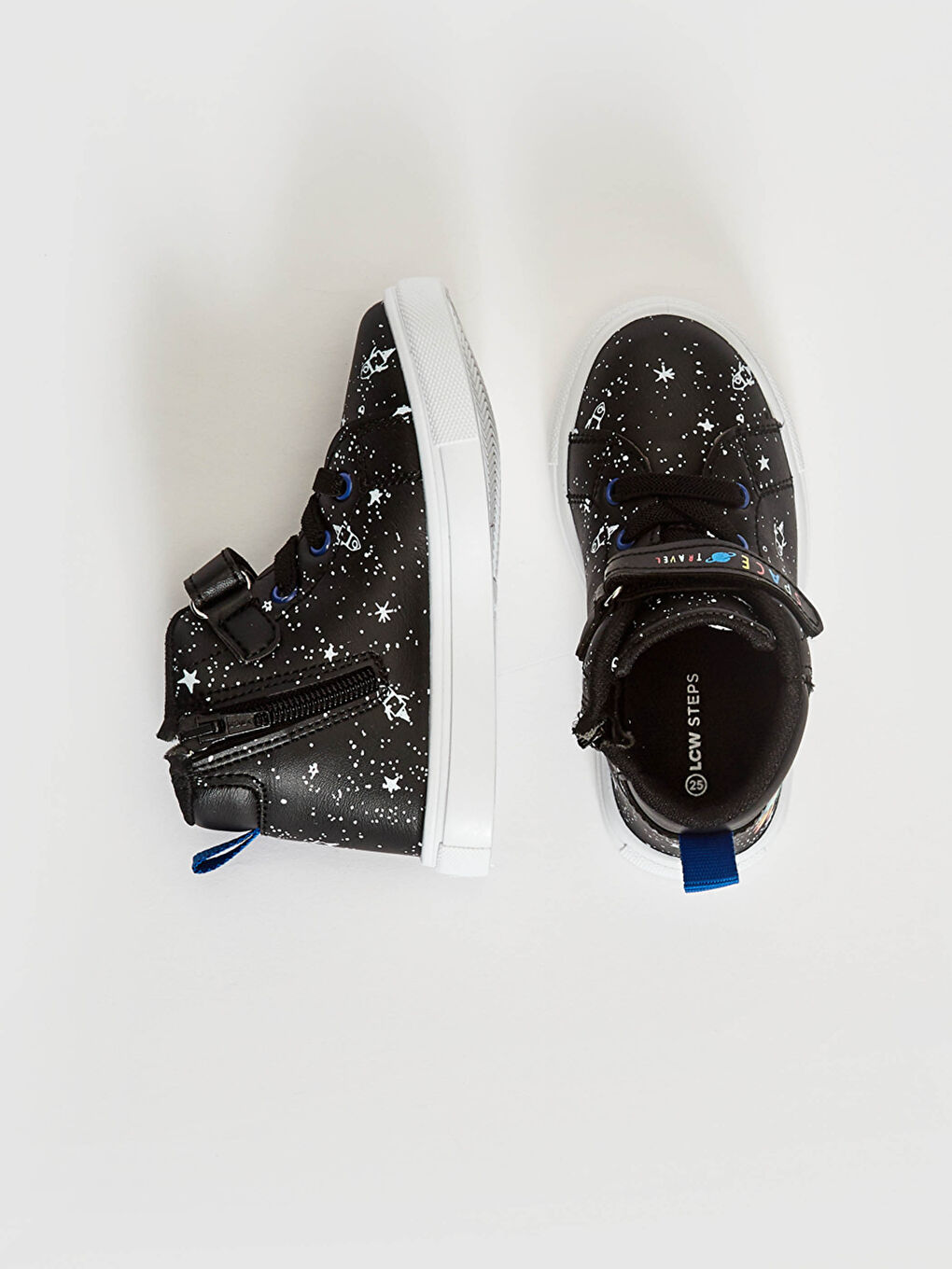 Siyah Erkek Bebek Cırt Cırtlı Günlük Bilekli Ayakkabı-2