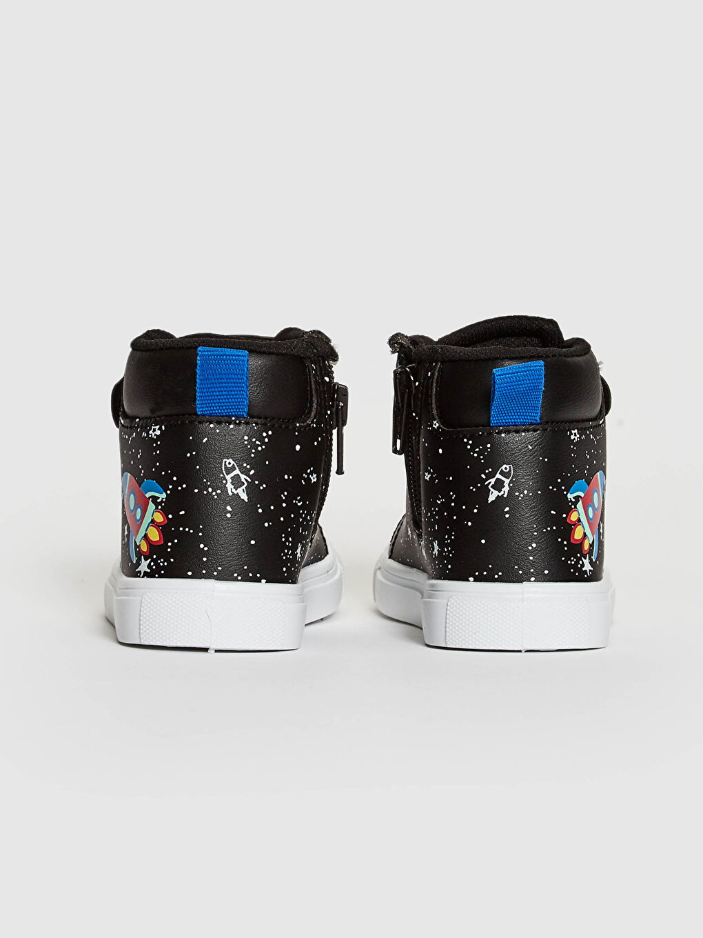 Siyah Erkek Bebek Cırt Cırtlı Günlük Bilekli Ayakkabı-4