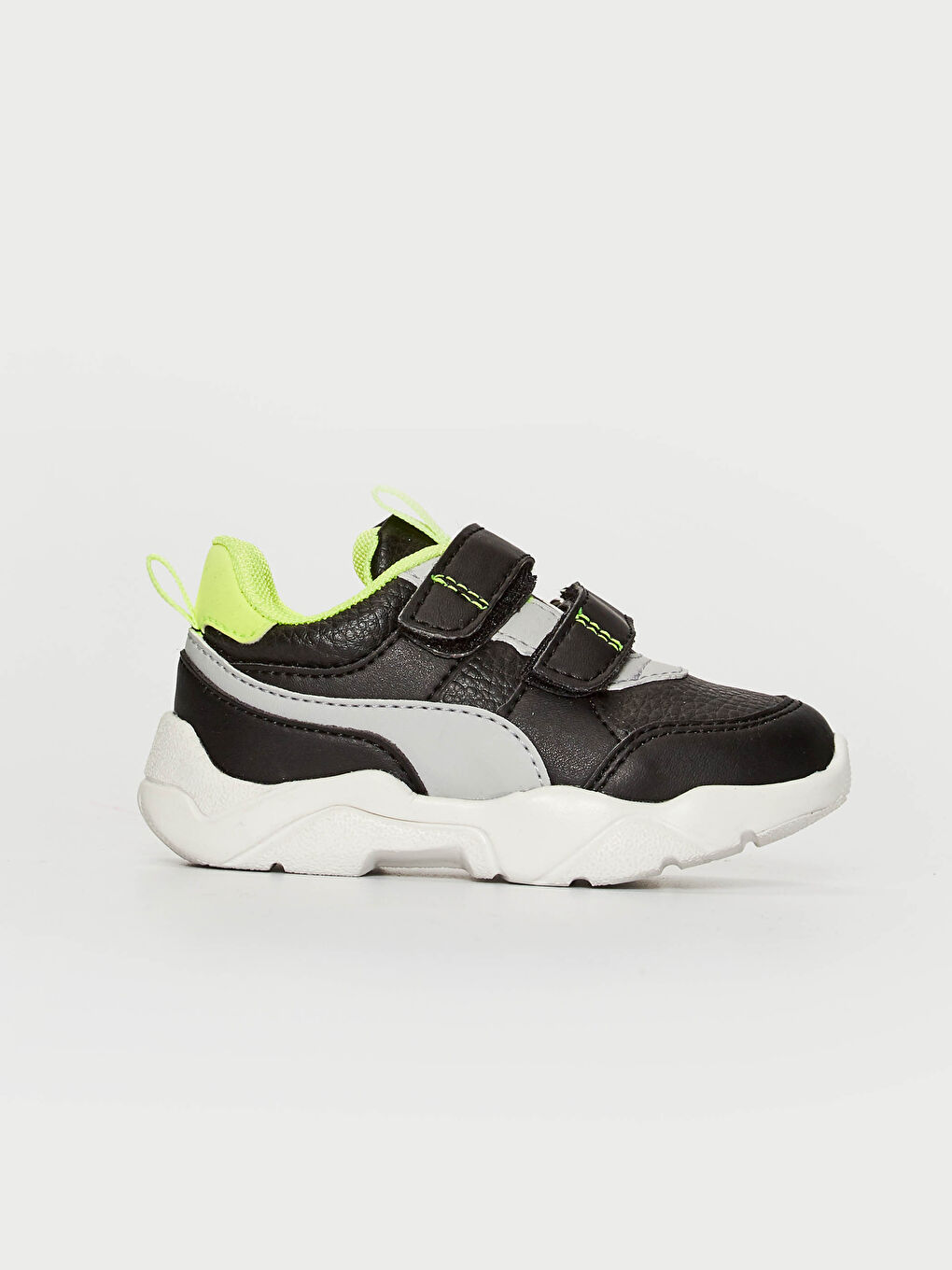 Siyah Erkek Bebek Cırt Cırtlı Günlük Spor Ayakkabı-1