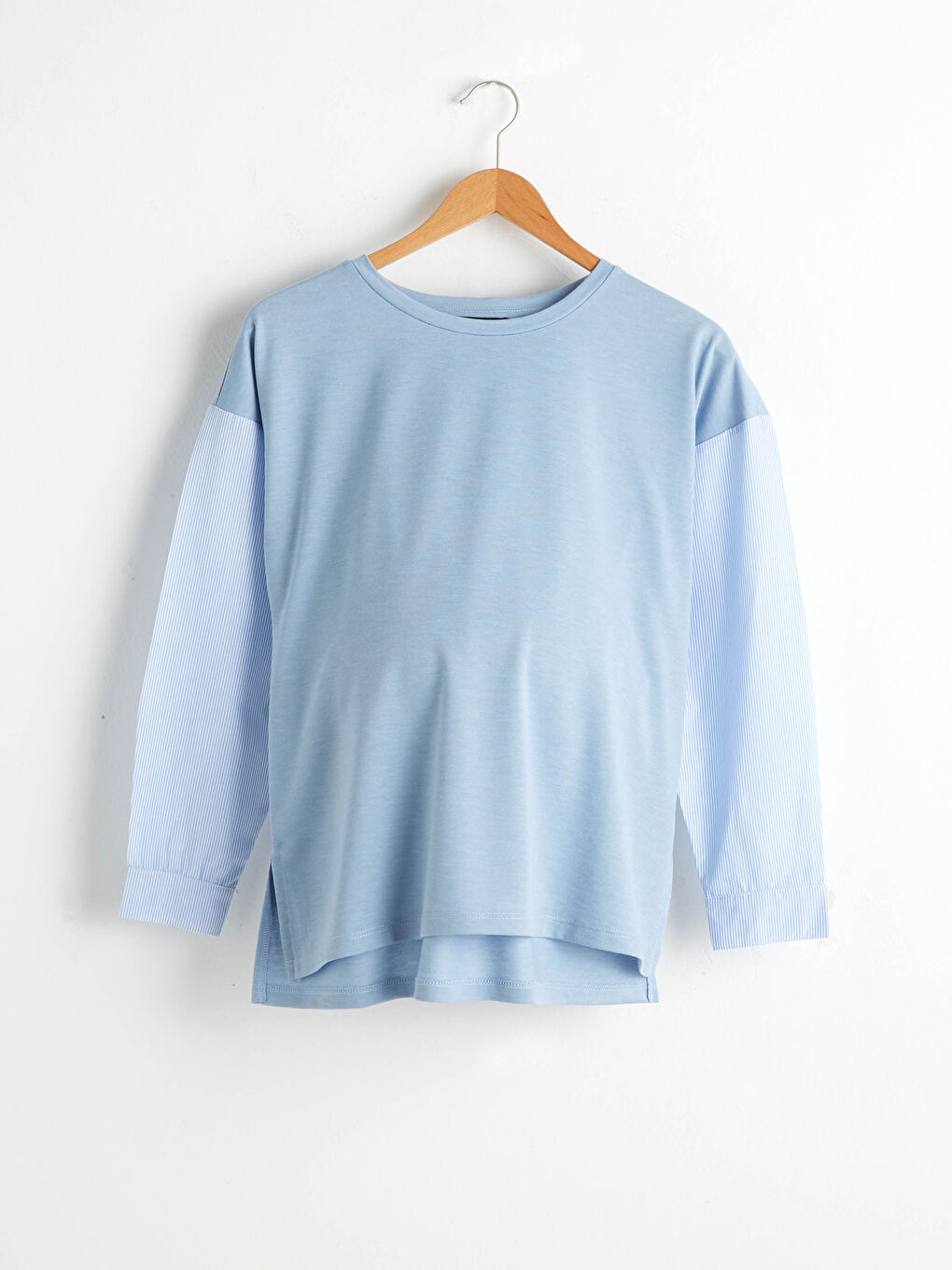 Maternity Long Sleeve Plain Blouse-5