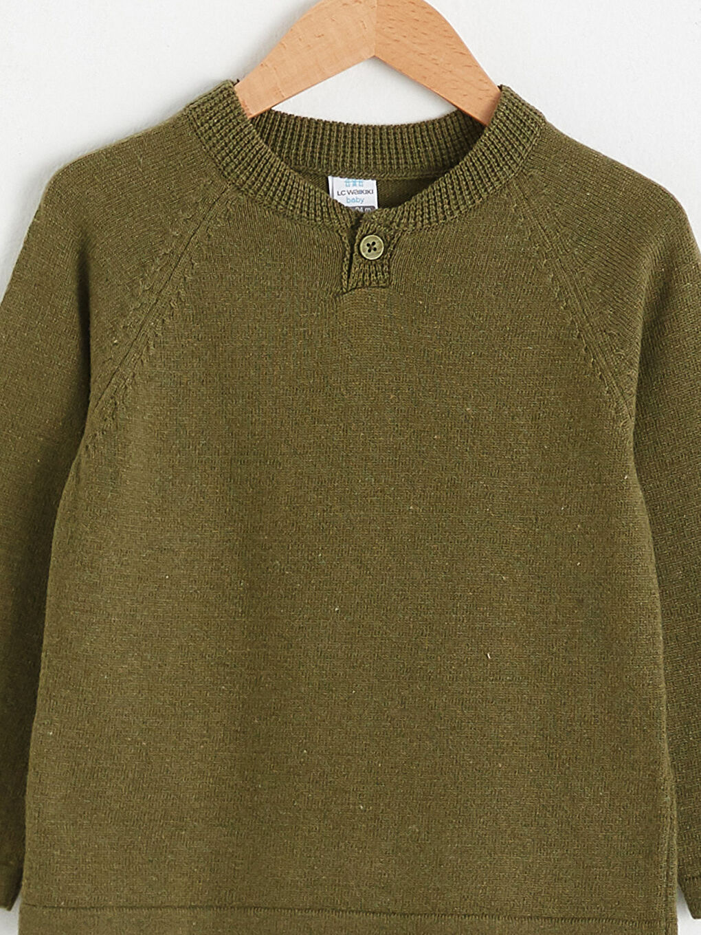 Haki Erkek Bebek Kaşmir Triko Kazak-2