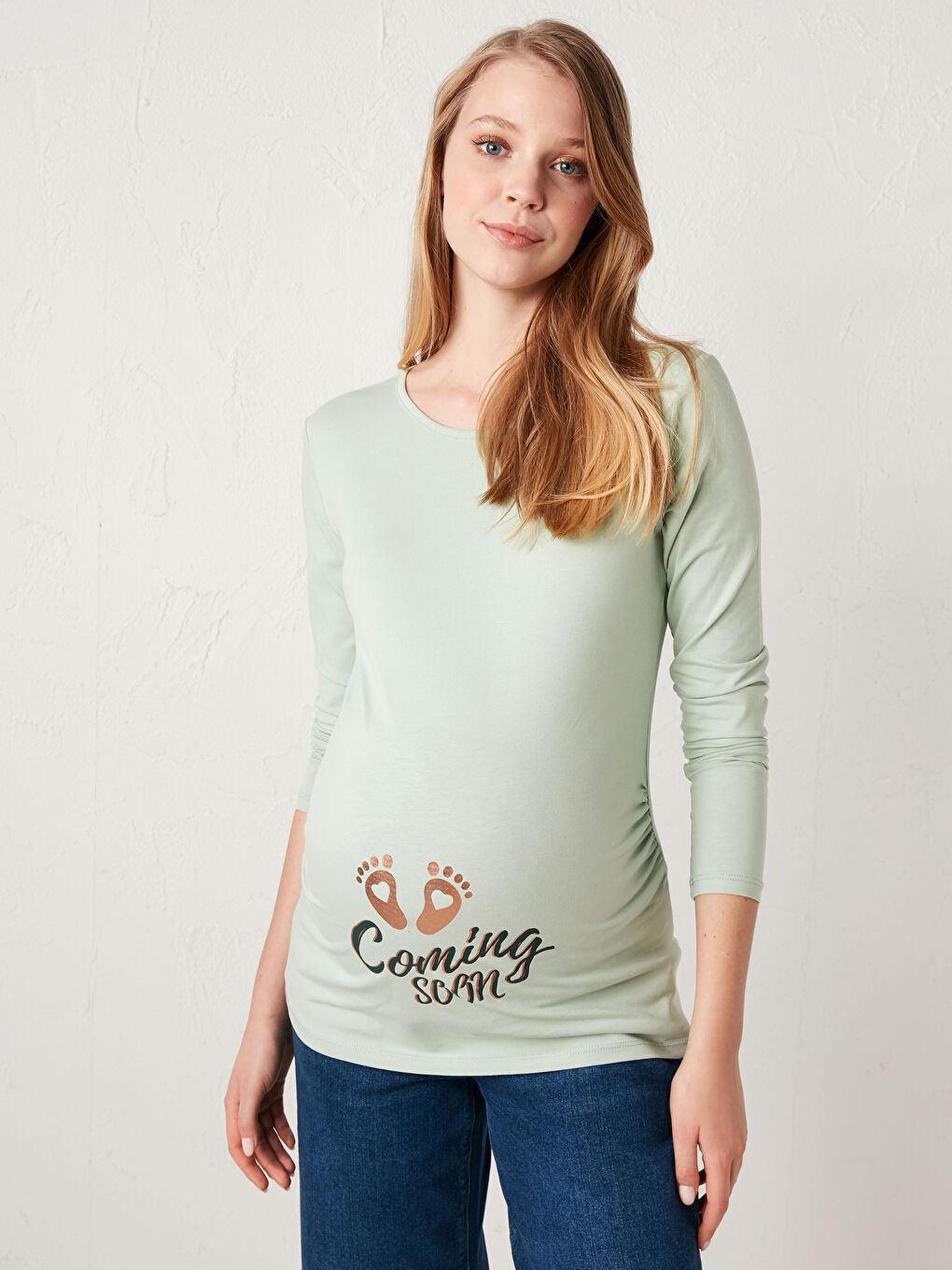 Printed Cotton Maternity T-Shirt-1