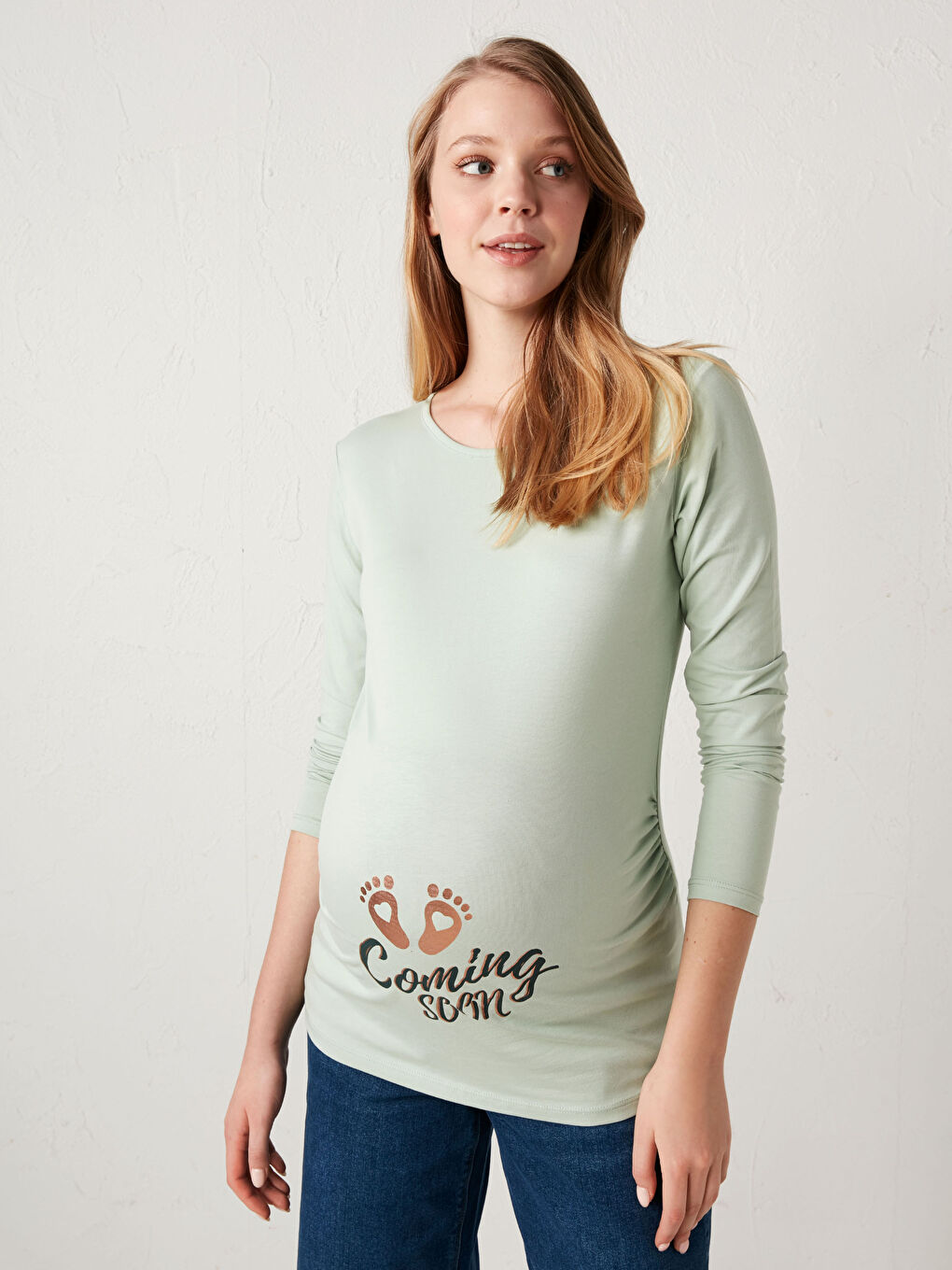 Printed Cotton Maternity T-Shirt-3