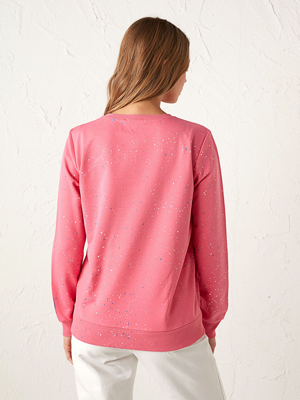 Sweat-shirt en coton imprimé avec slogan-3