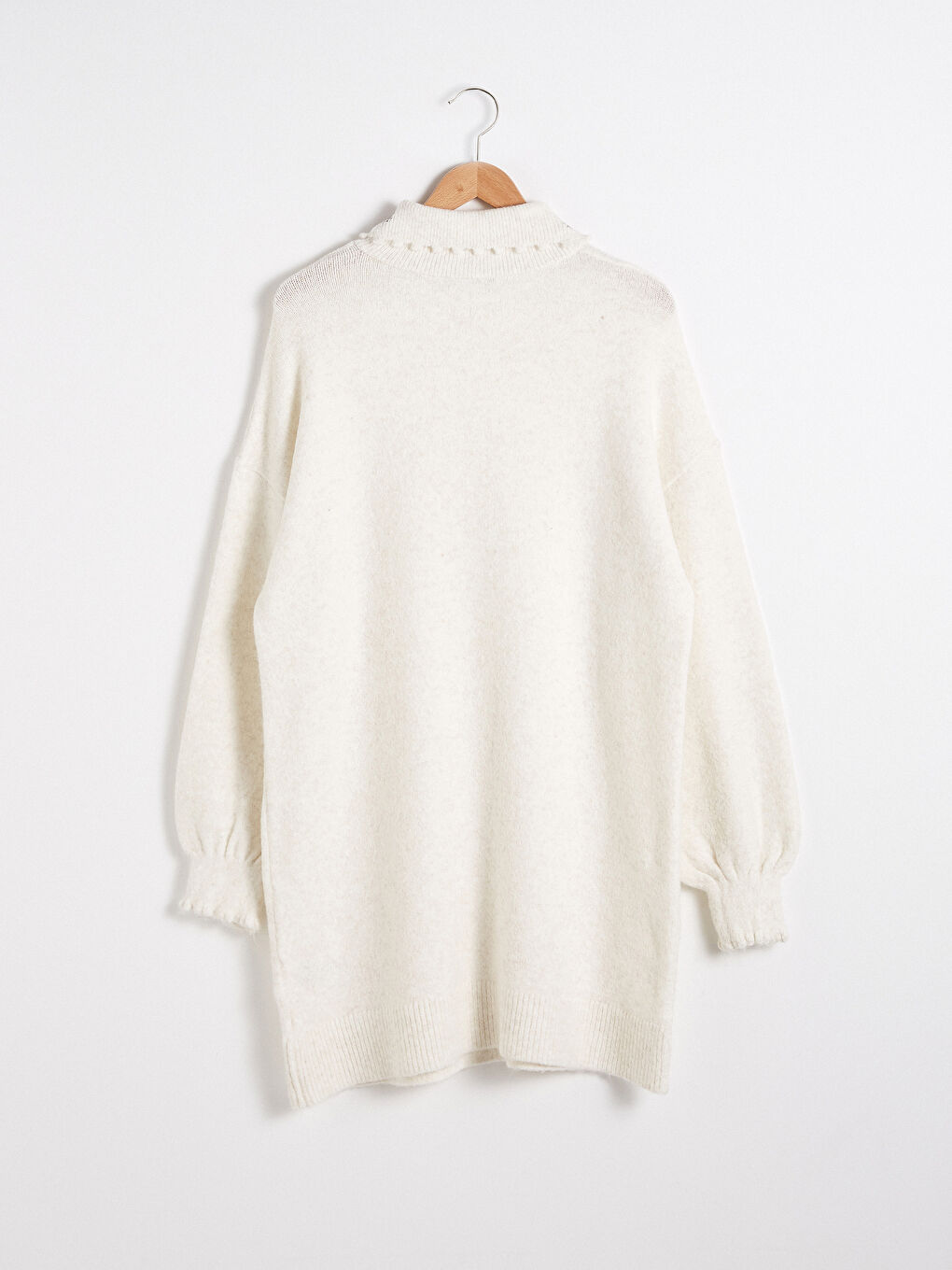 تونيك محبوك بياقة مطرزة بالزهور-6